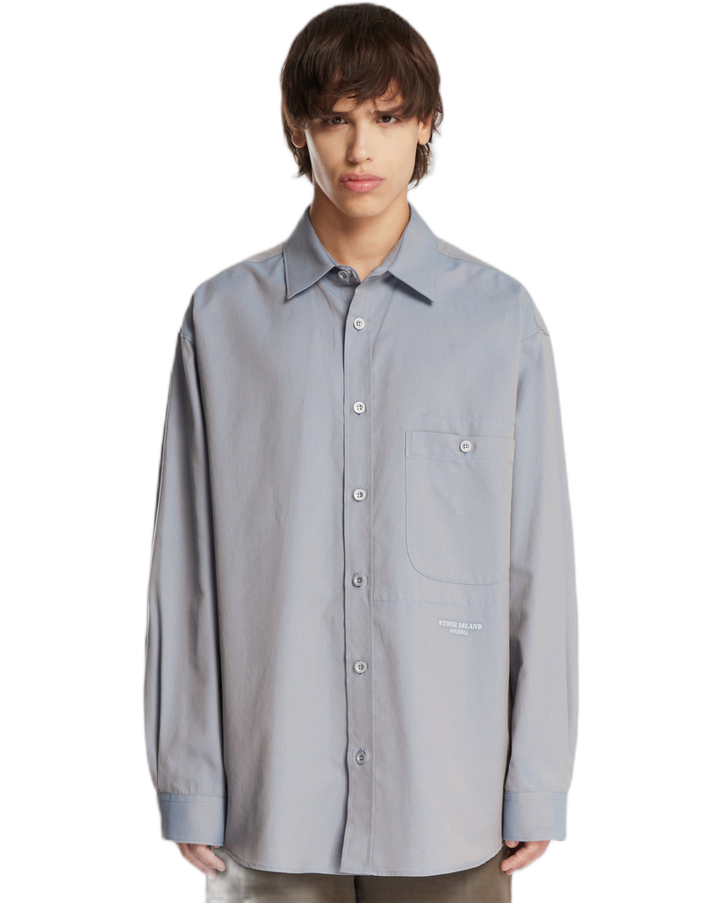 Light Blue Cotton Shirt - STONE ISLAND (Background Removed)