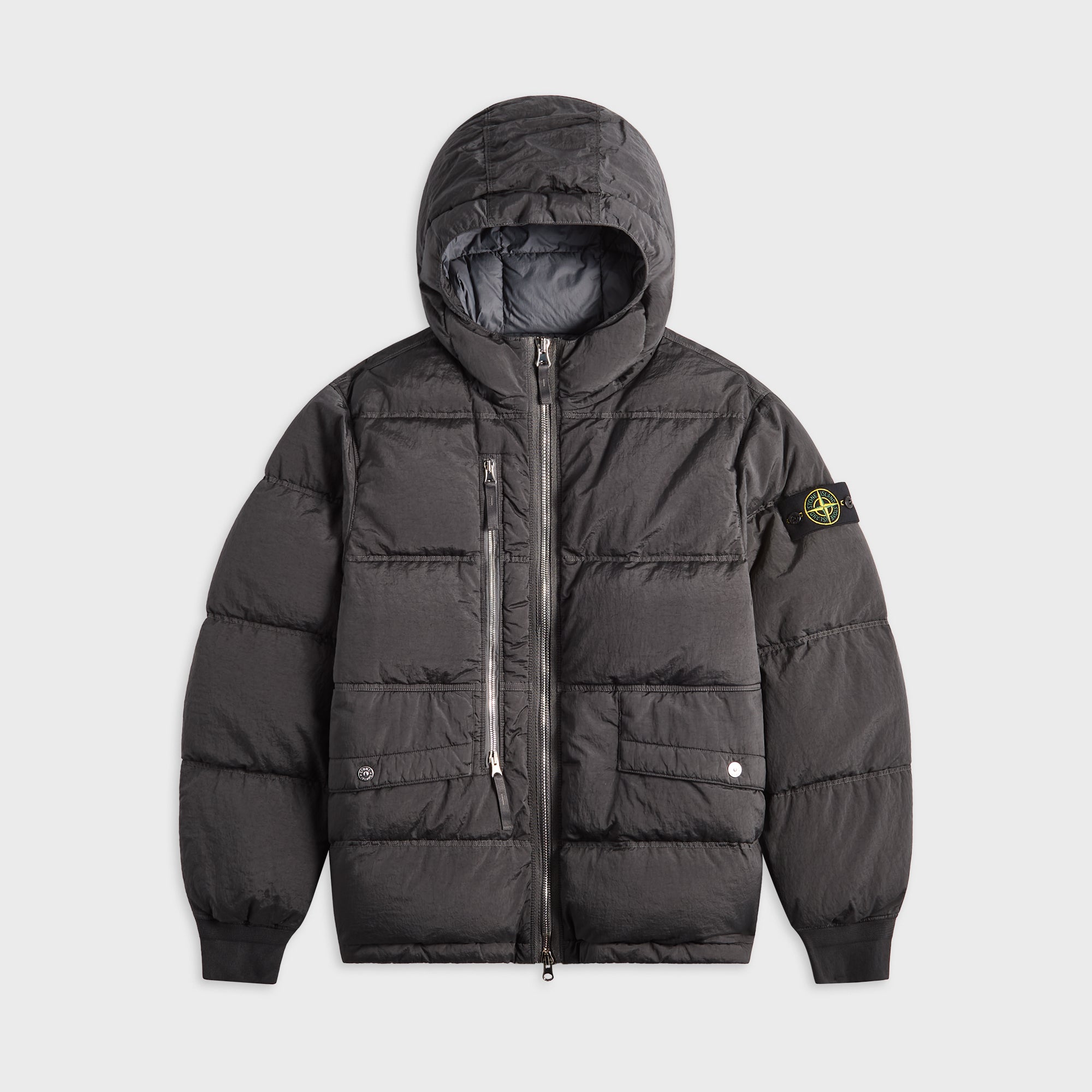 Logo Patch Padded Jacket Lead Grey Stone island оригінал – Купити в Україні – боковий вид