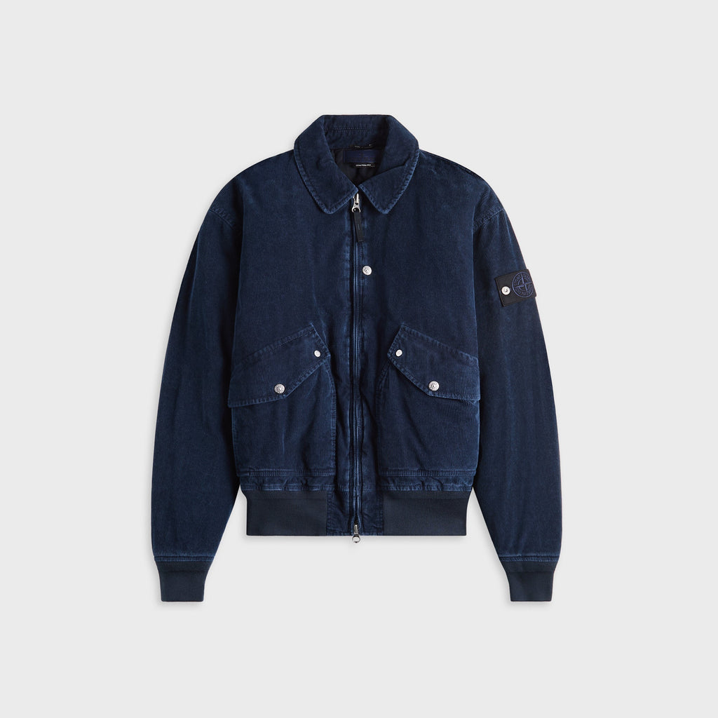 Corduroy Bomber Jacket Indigo Stone island оригінал – Купити в Україні – боковий вид