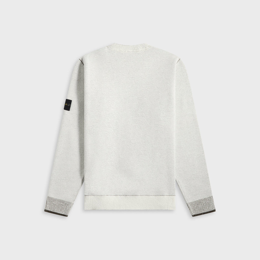 Double Face Bi Color Cotton Nylon Crewneck Ivory Stone island оригінал – Купити в Україні – вид ззаду