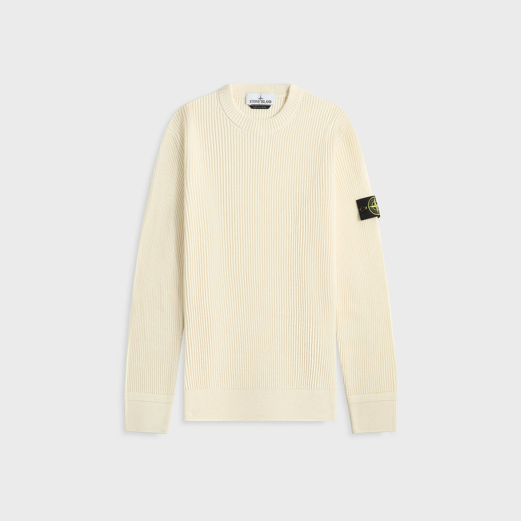 Crewneck Sweater Ivory Stone island – Гарантія оригінальності – боковий вид