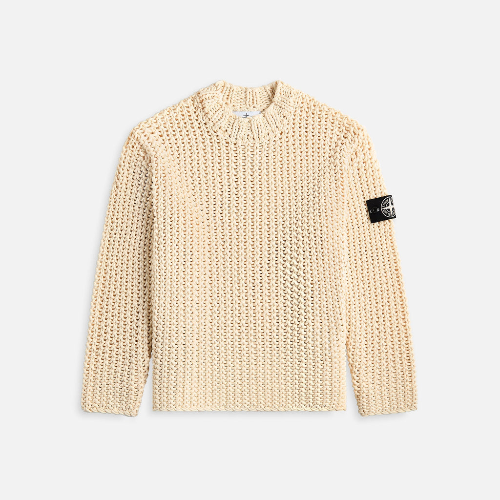 Chain Stitch Uv Reactive Sweater Cherry Beige Stone island оригінал – Купити в Україні – боковий вид