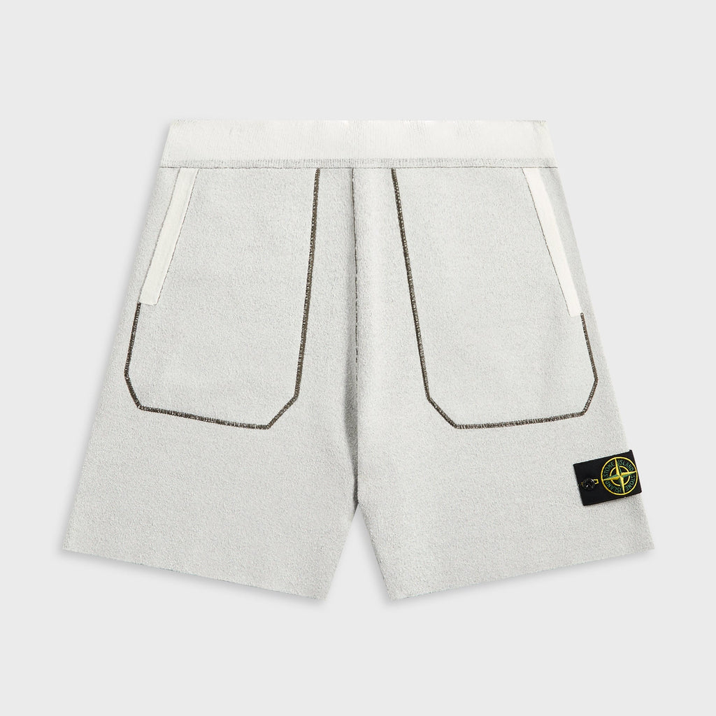 Double Face Bi Color Cotton Nylon Shorts Ivory Stone island оригінал – Купити в Україні – боковий вид