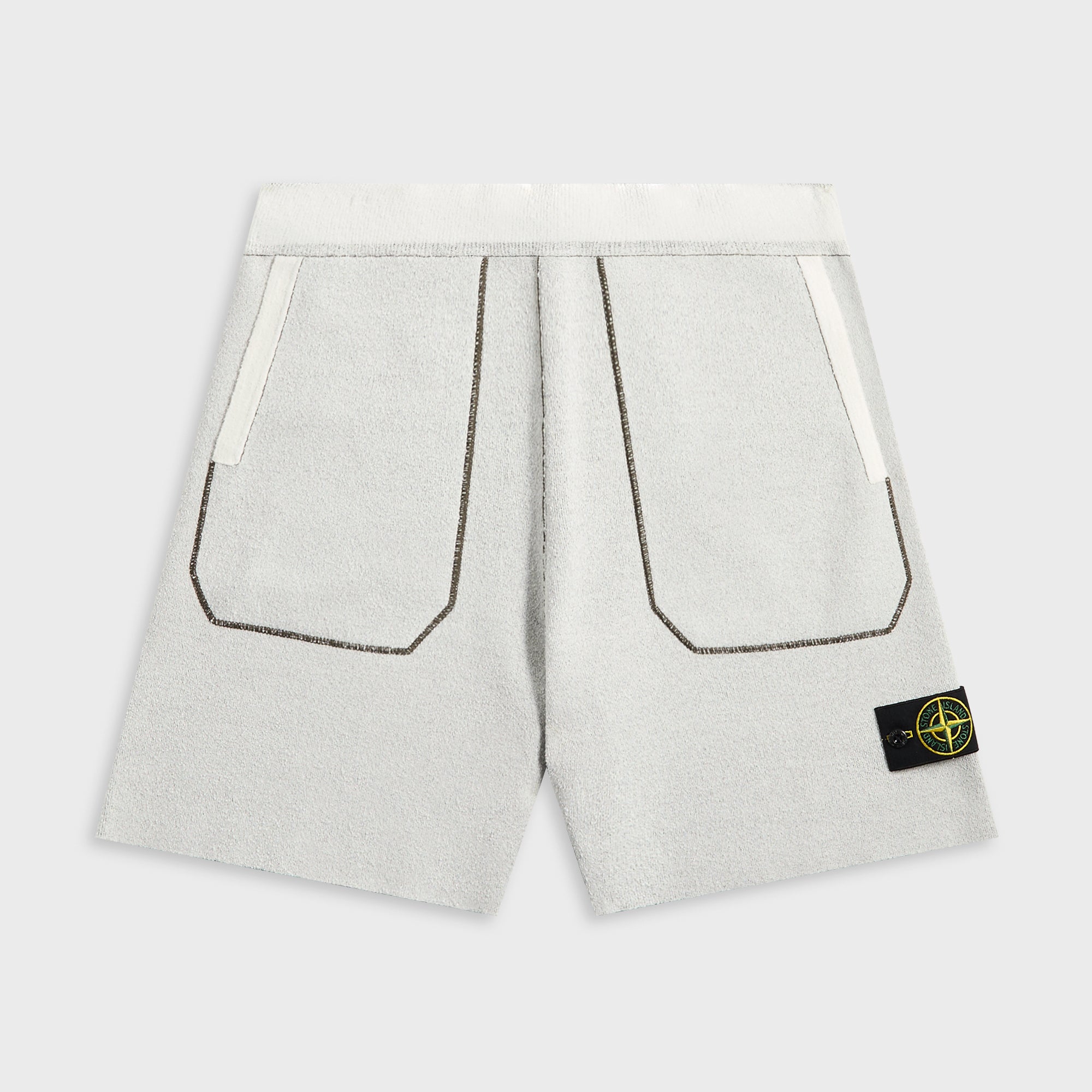 Double Face Bi Color Cotton Nylon Shorts Ivory Stone island оригінал – Купити в Україні – боковий вид