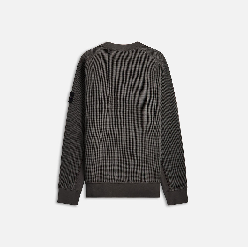 Оригінальна Cotton Waffle Fleece Sweatshirt Charcoal Stone island – вид ззаду