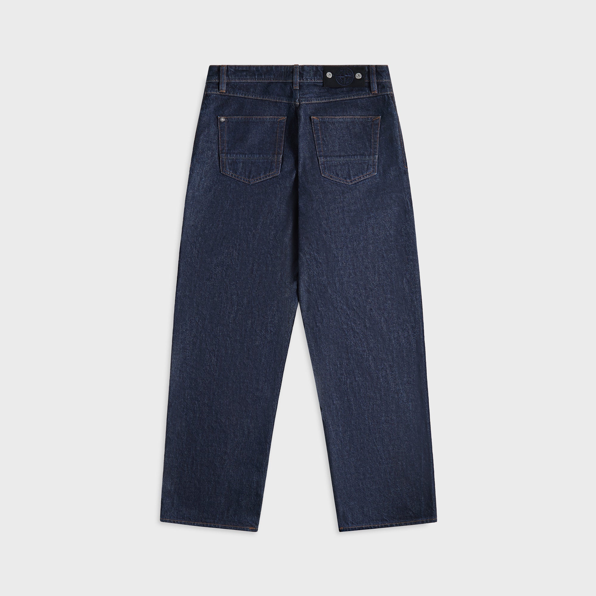 Оригінальна Broken Twill Cotton Old Effect Pants Blue Stone island – вид ззаду