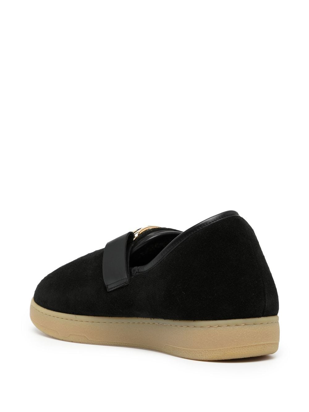 Оригінальна Velvet Logo-Buckle Slippers Lanvin – вид ззаду