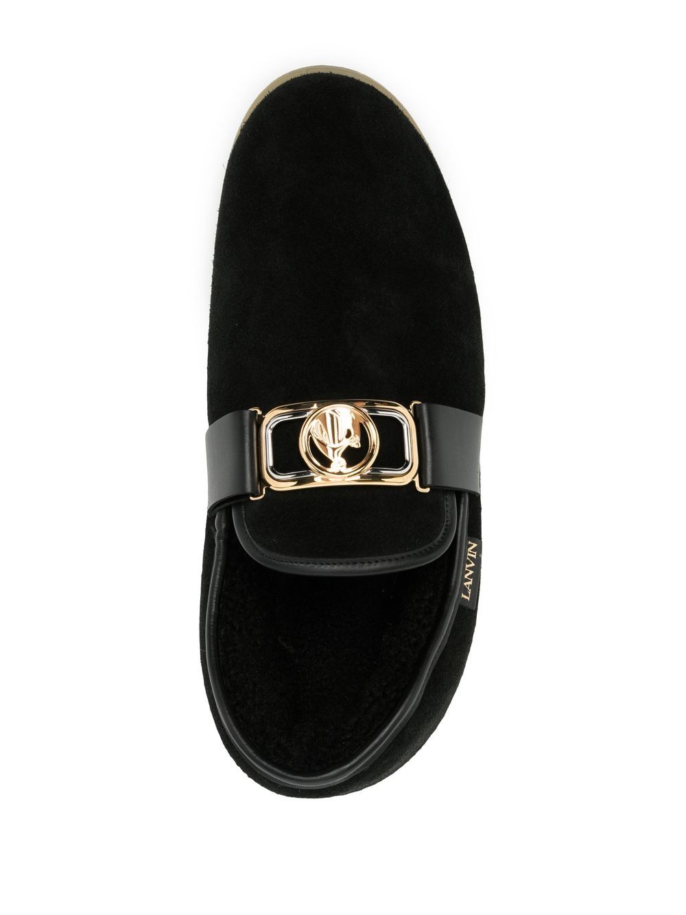 Оригінальна Velvet Logo-Buckle Slippers Lanvin – збільшений вид
