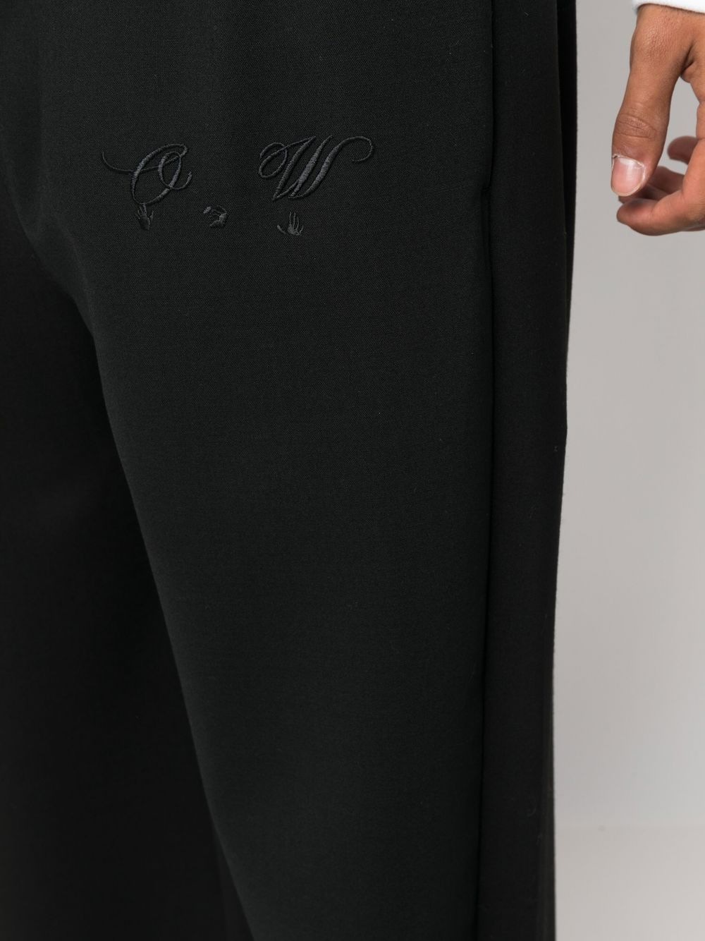 Оригінальна Embroidered Logo Straight-Leg Sweatpants Off-white – вид ззаду