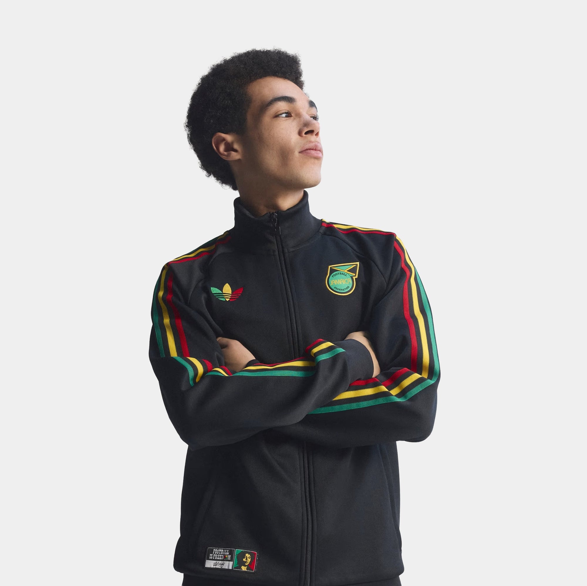 Jamaica X Bob Marley Originals Track Mens Jacket Adidas оригінал – Купити в Україні – боковий вид - ADIDAS