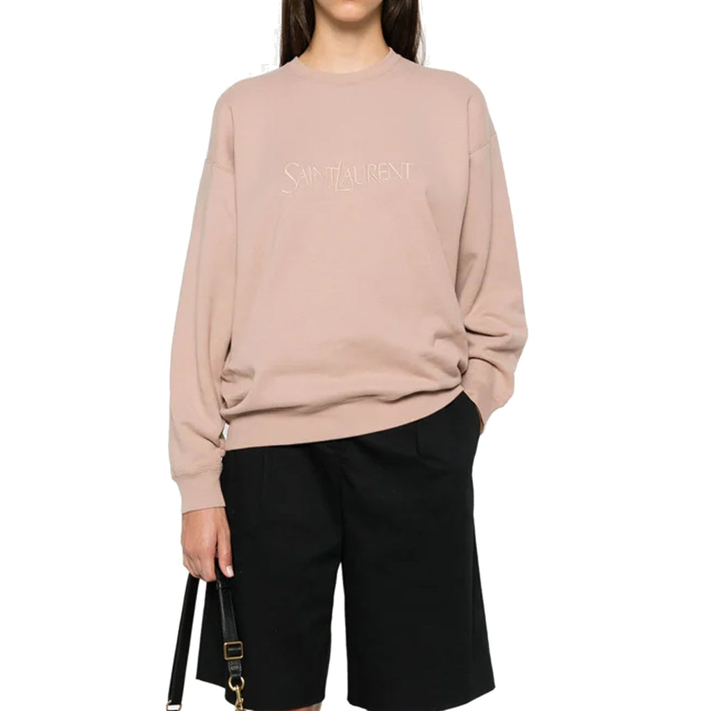 Cotton Logo Sweatshirt Saint laurent – Гарантія оригінальності – вид ззаду