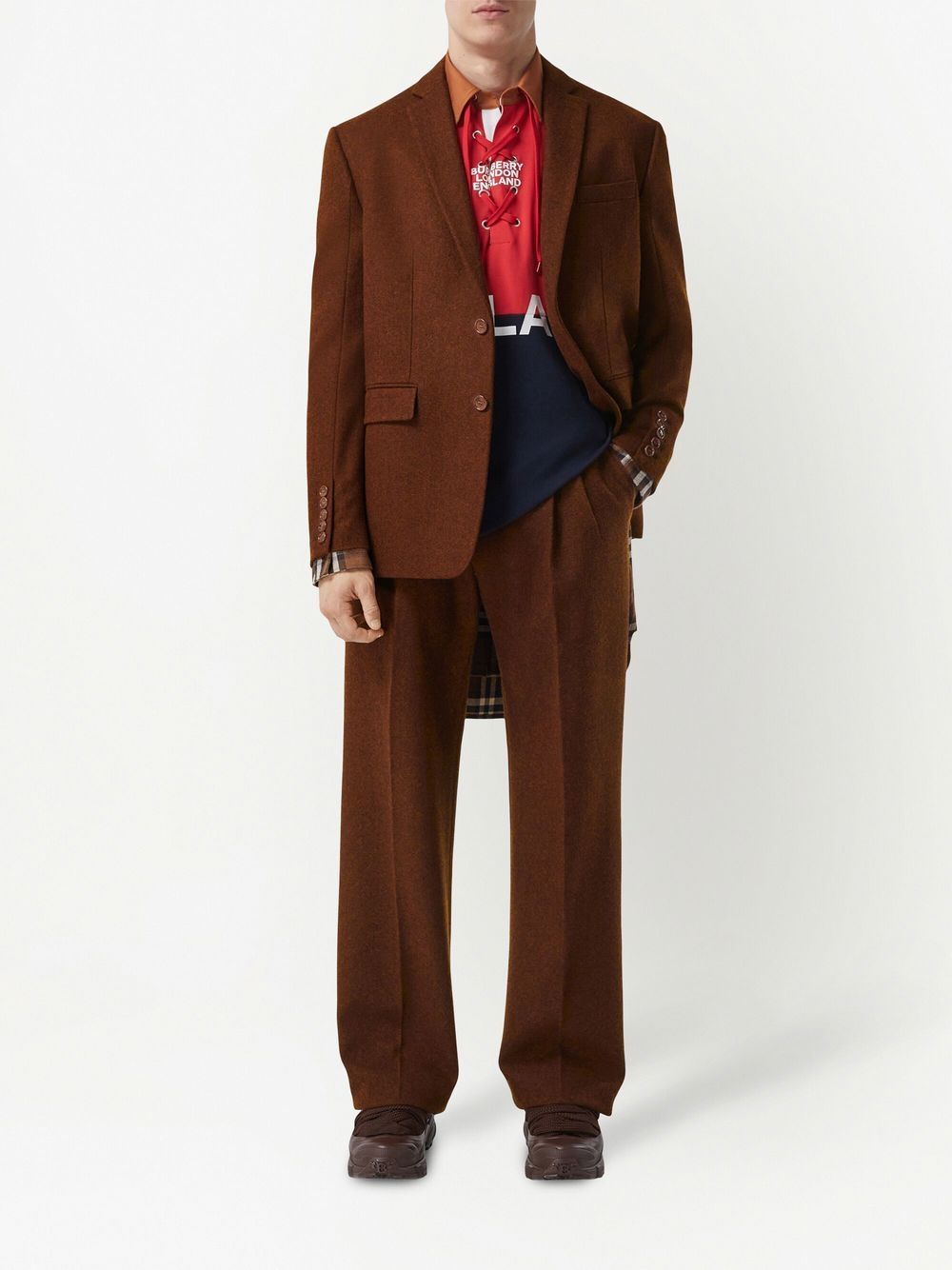 Оригінальна Pleated Wide-Leg Trousers Burberry – збільшений вид