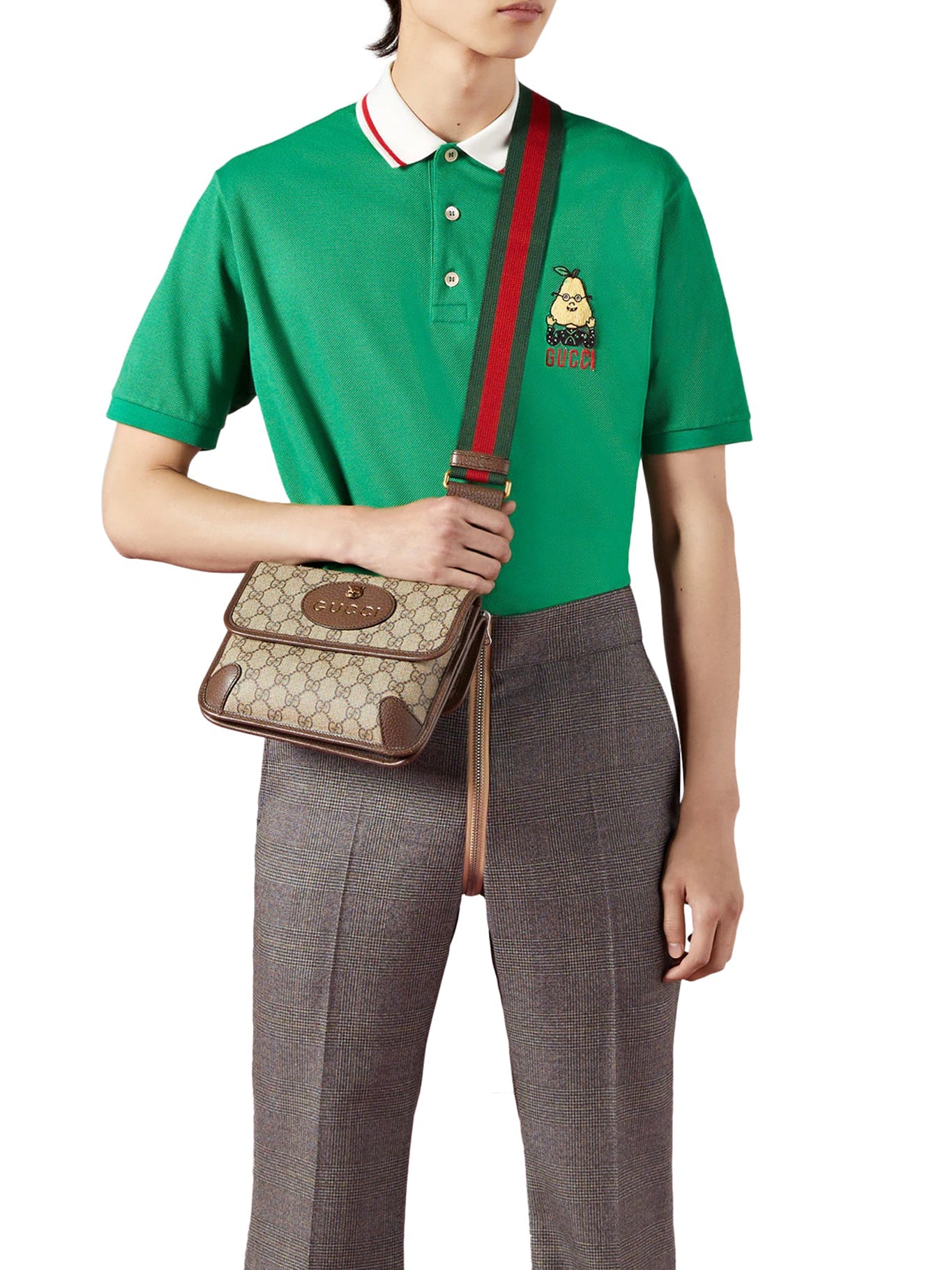 Gg Supreme Fabric Shoulder Bag Small Size Gucci – Гарантія оригінальності – вид ззаду