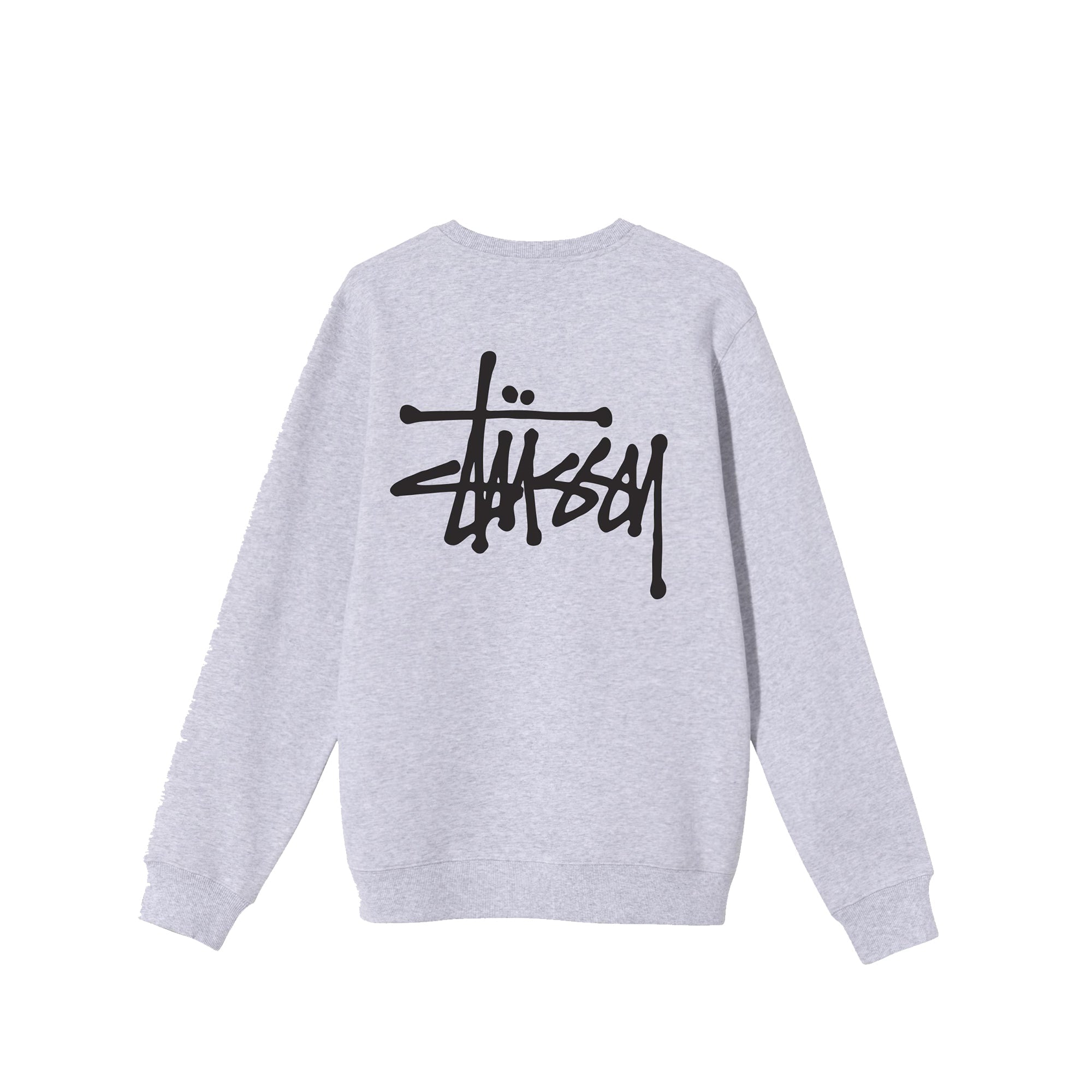 Men Basic Stussy Ash Heather Crew Stussy – Гарантія оригінальності – вид ззаду