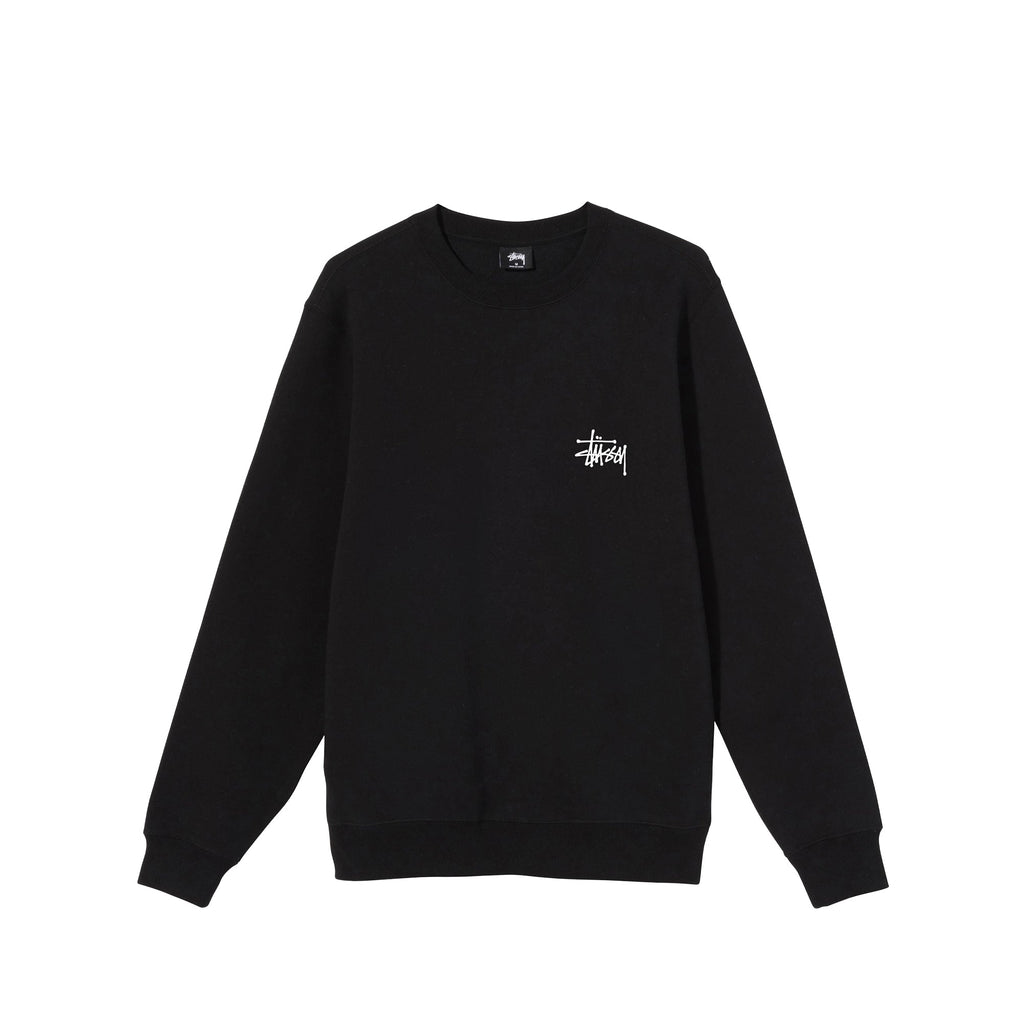 Men Basic Stussy Black Crew Stussy оригінал – Купити в Україні – боковий вид