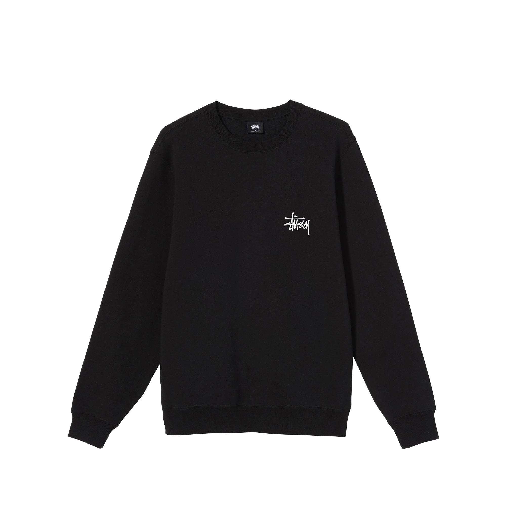 Men Basic Stussy Black Crew Stussy оригінал – Купити в Україні – боковий вид