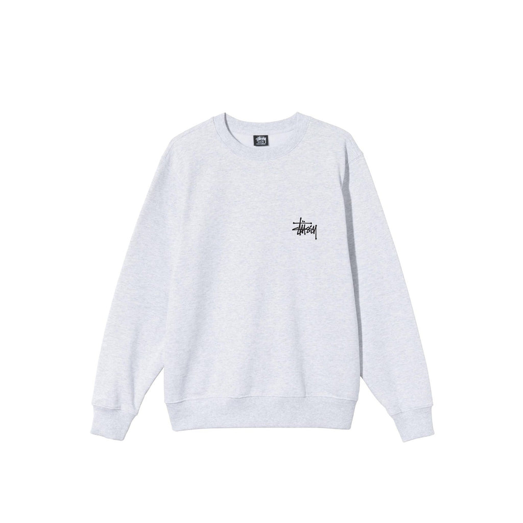 Оригінальна Mens Basic Stussy Ash Heather Crew Stussy – боковий вид
