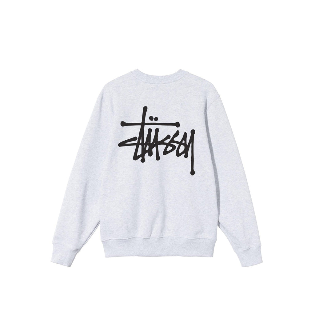 Оригінальна Mens Basic Stussy Ash Heather Crew Stussy – вид ззаду