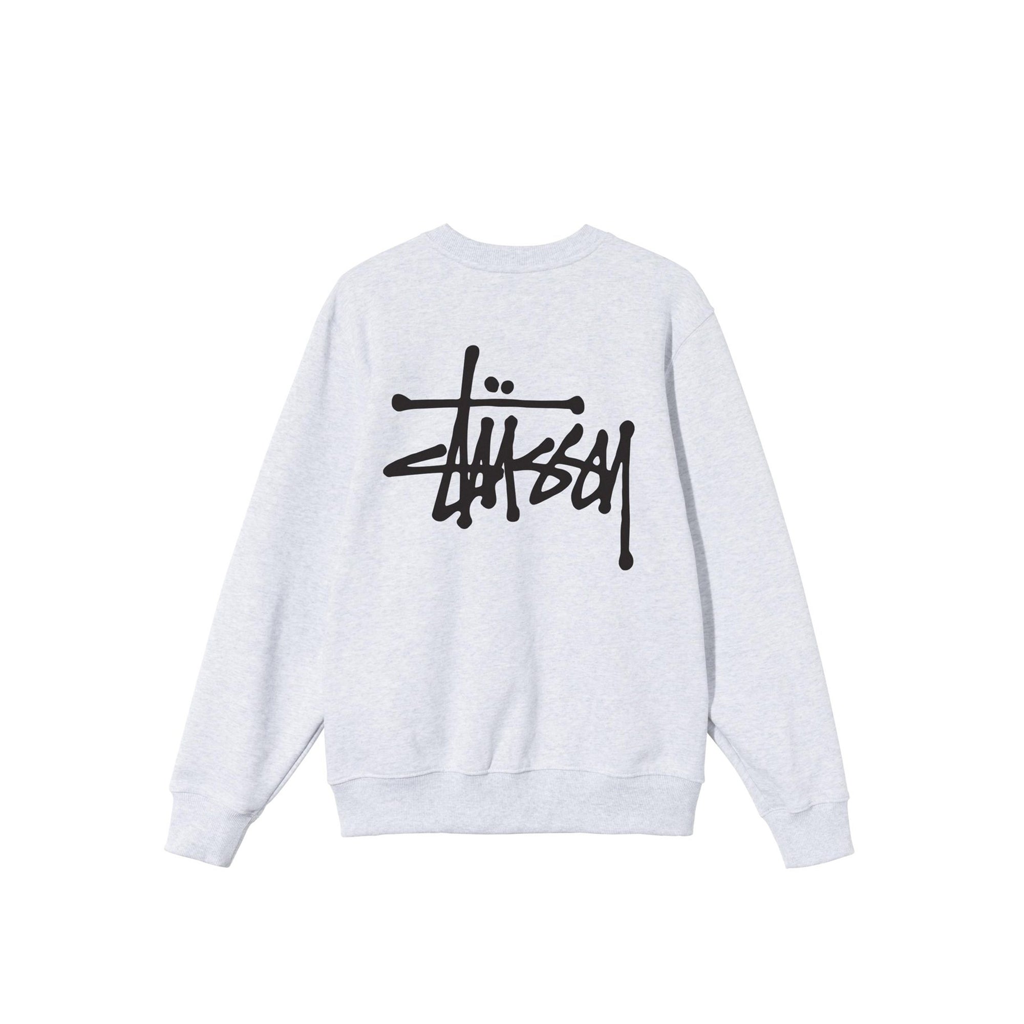 Оригінальна Mens Basic Stussy Ash Heather Crew Stussy – вид ззаду