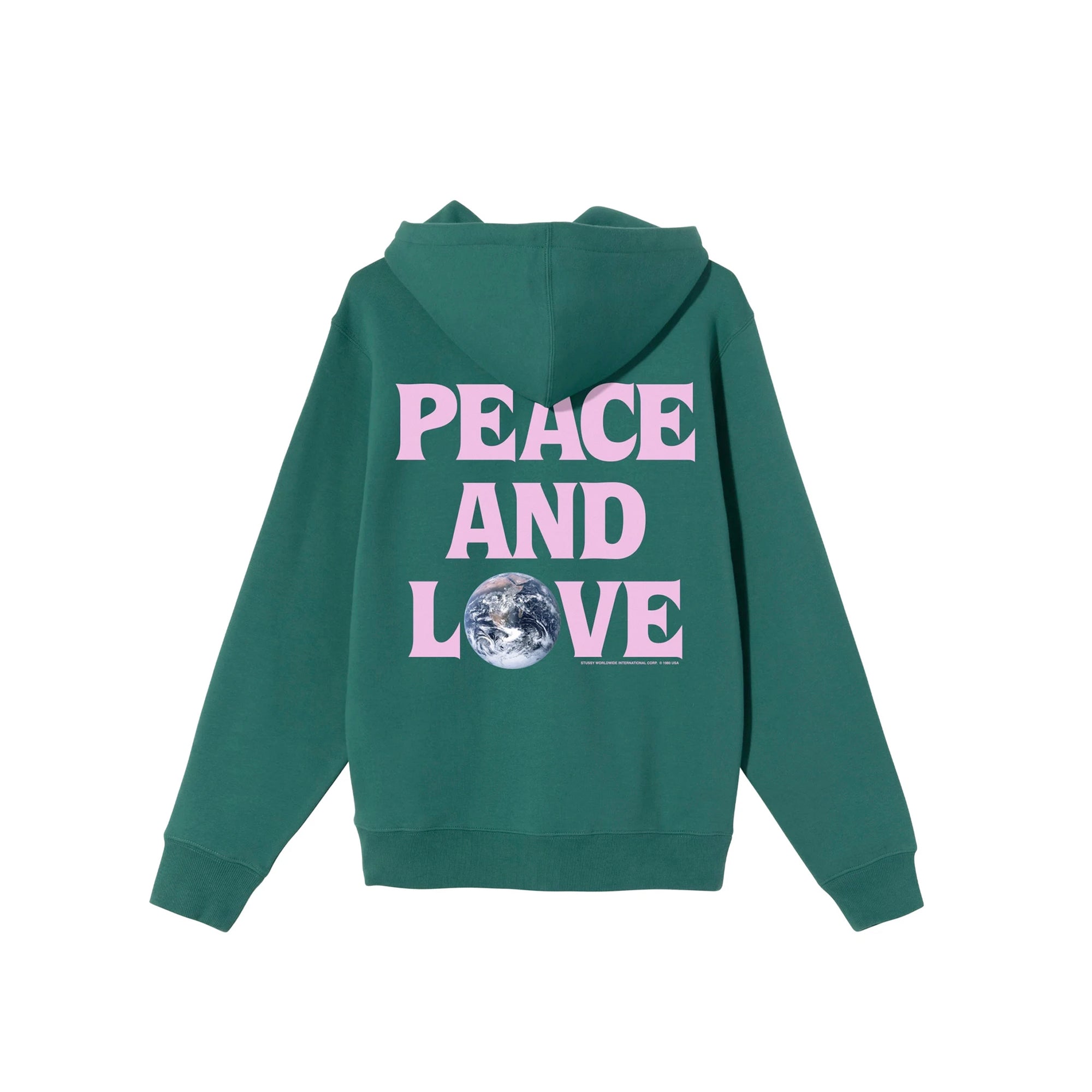 Оригінальна Peace & Love Hoodie Stussy – вид ззаду