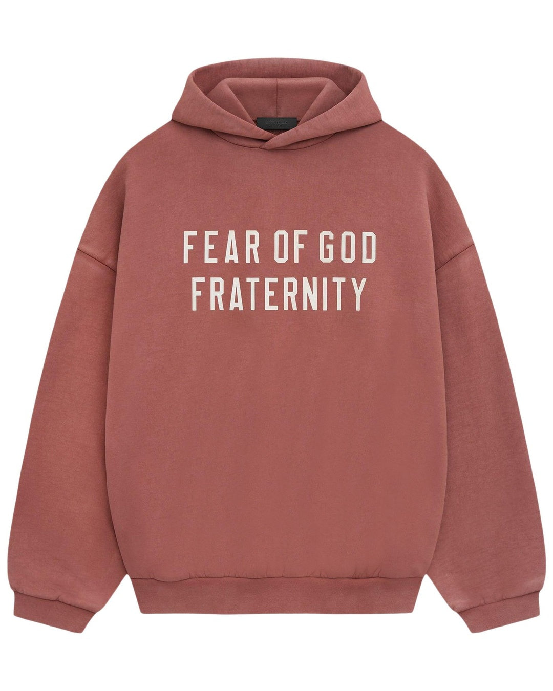 Essentials Crimson Fraternity Heavy Fleece Hoodie Fear of god оригінал – Купити в Україні – боковий вид - FEAR OF GOD