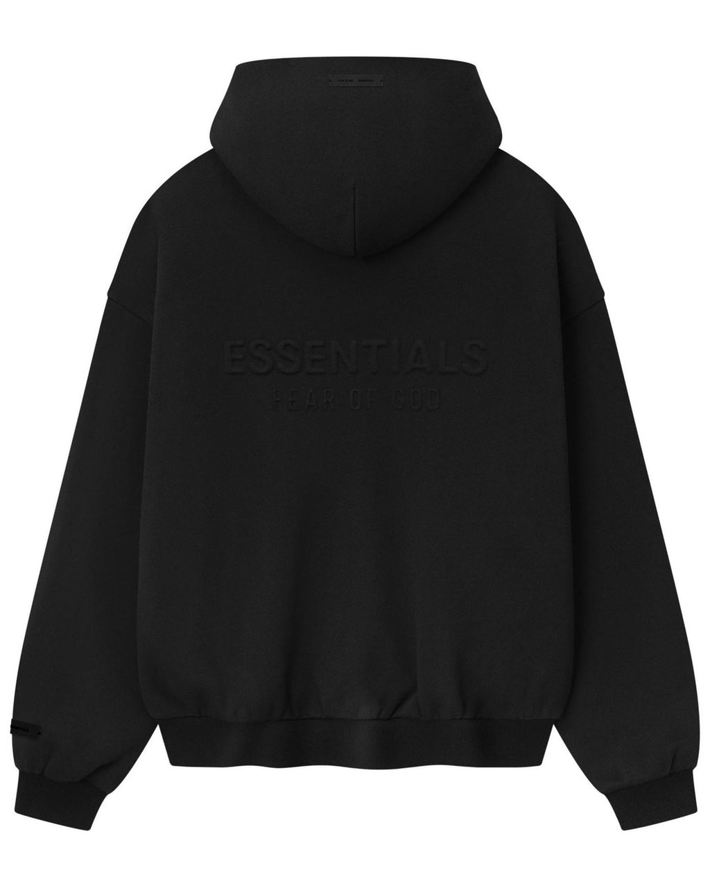 Essentials Vintage Black 90s Fit Fleece Zip Hoodie Fear of god оригінал – Купити в Україні – вид ззаду