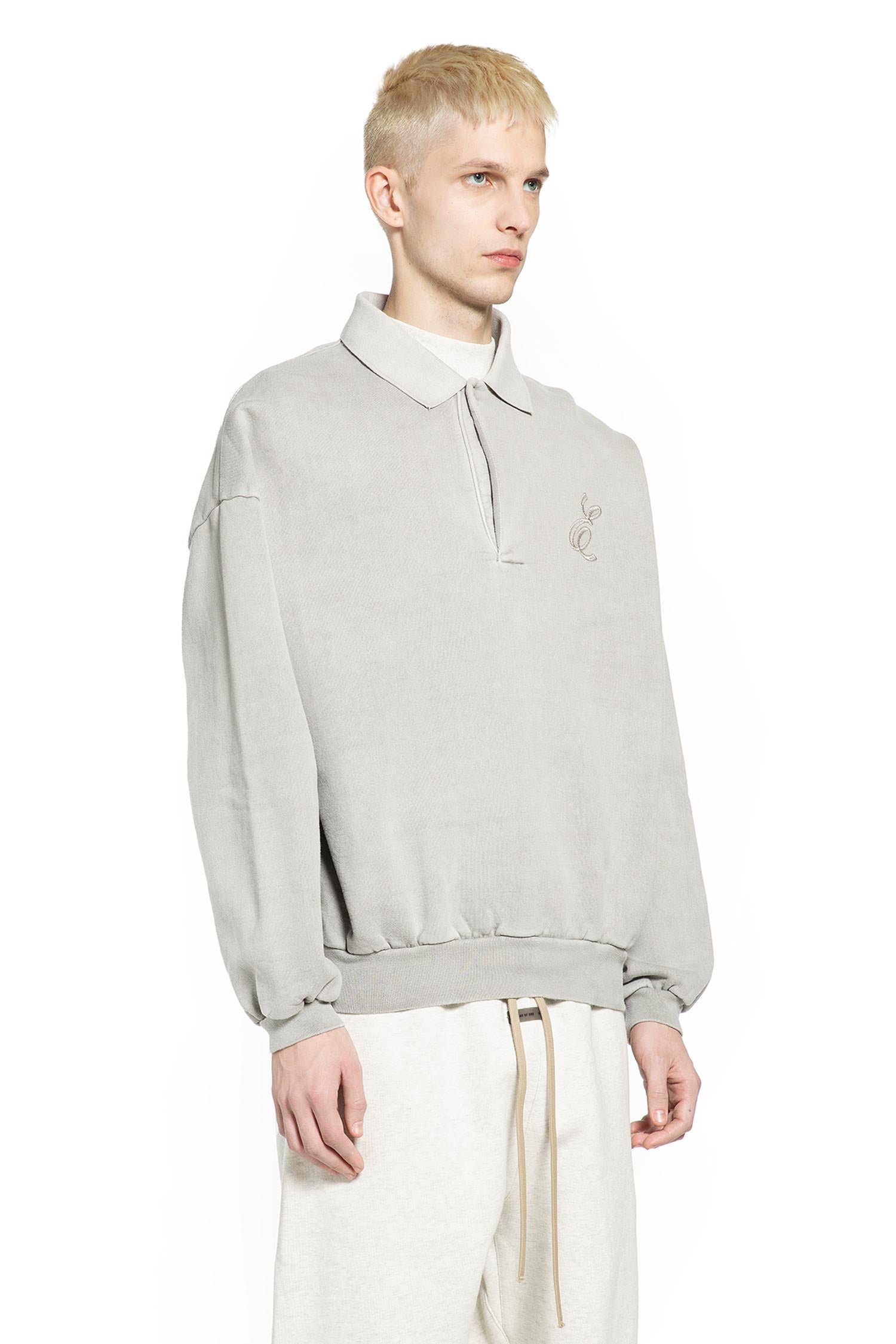 Embroidered Classic Polo Sweatshirt Fear of god – Гарантія оригінальності – детальний вид - FEAR OF GOD