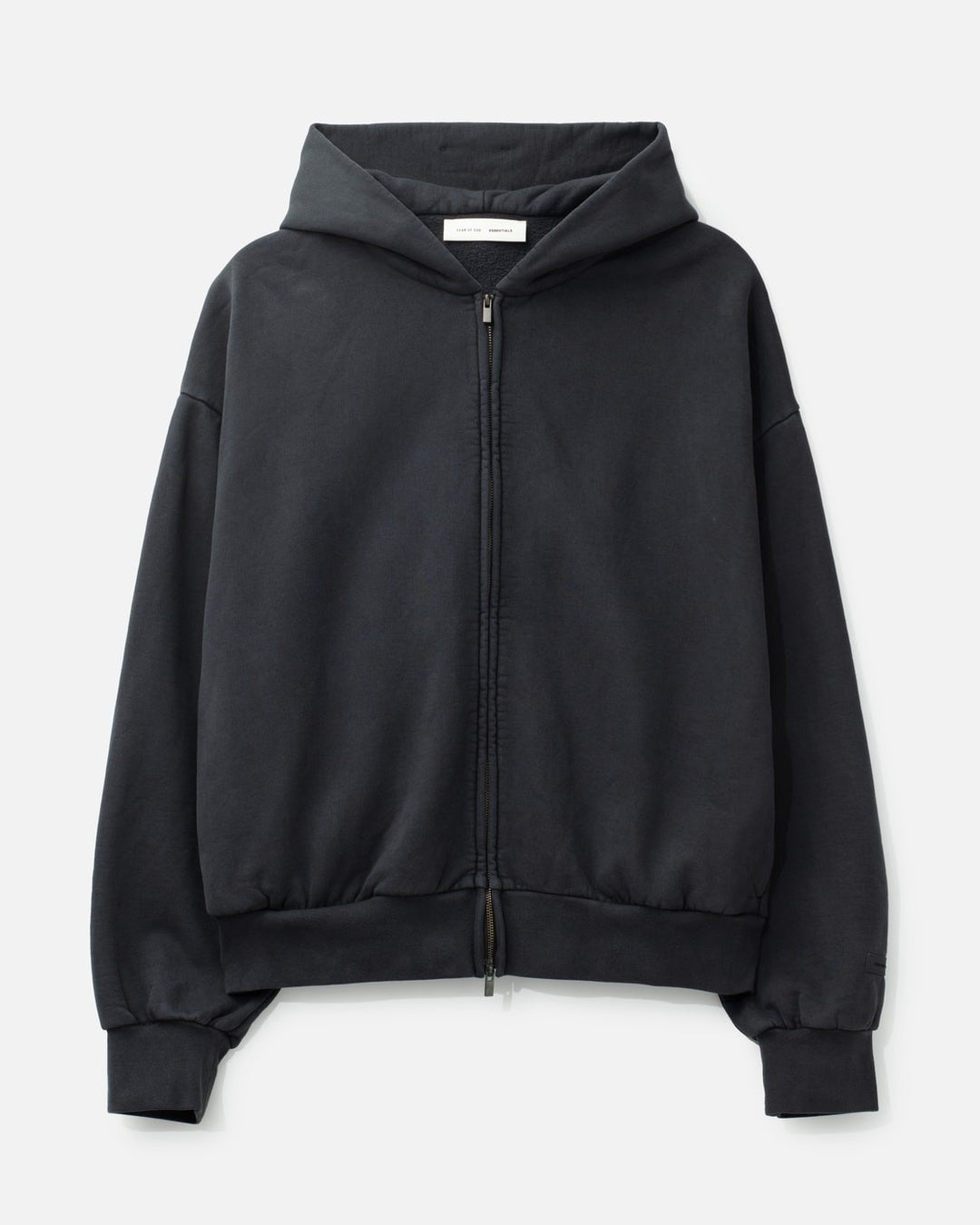 Essentials Vintage Black Classic Full Zip Hoodie Fear of god оригінал – Купити в Україні – боковий вид