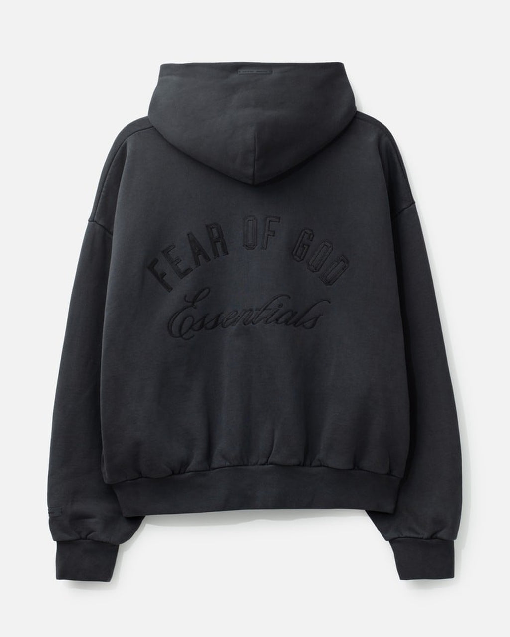 Essentials Vintage Black Classic Full Zip Hoodie Fear of god оригінал – Купити в Україні – вид ззаду