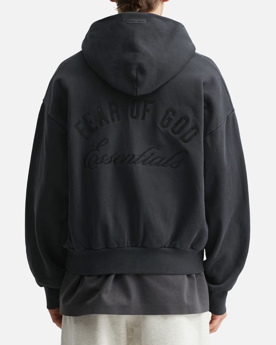 Essentials Vintage Black Classic Full Zip Hoodie Fear of god оригінал – Купити в Україні – збільшений вид - FEAR OF GOD