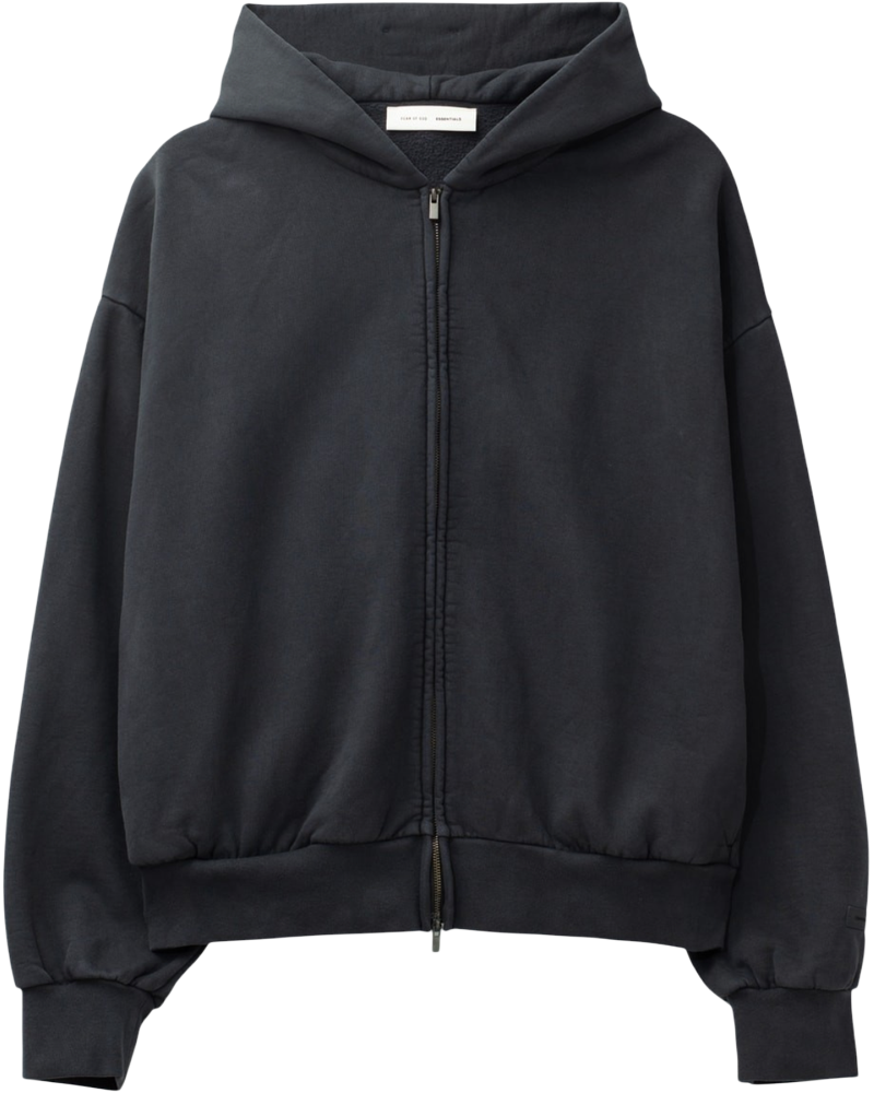 Essentials Vintage Black Classic Full Zip Hoodie Fear of god оригінал – Купити в Україні