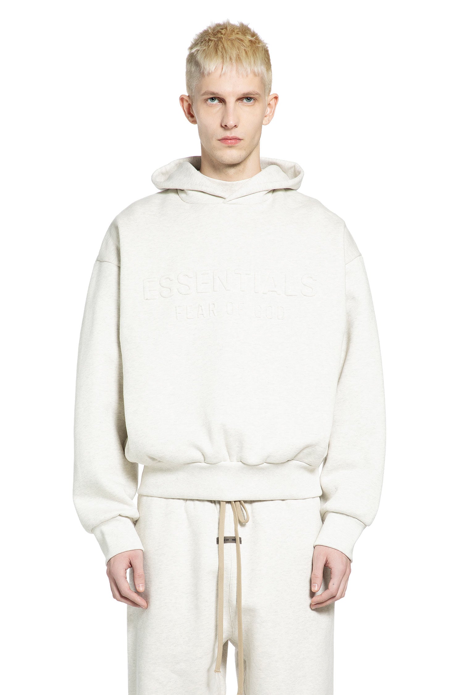 Embossed Essentials Classic Hoodie Fear of god – Гарантія оригінальності – вид ззаду - FEAR OF GOD