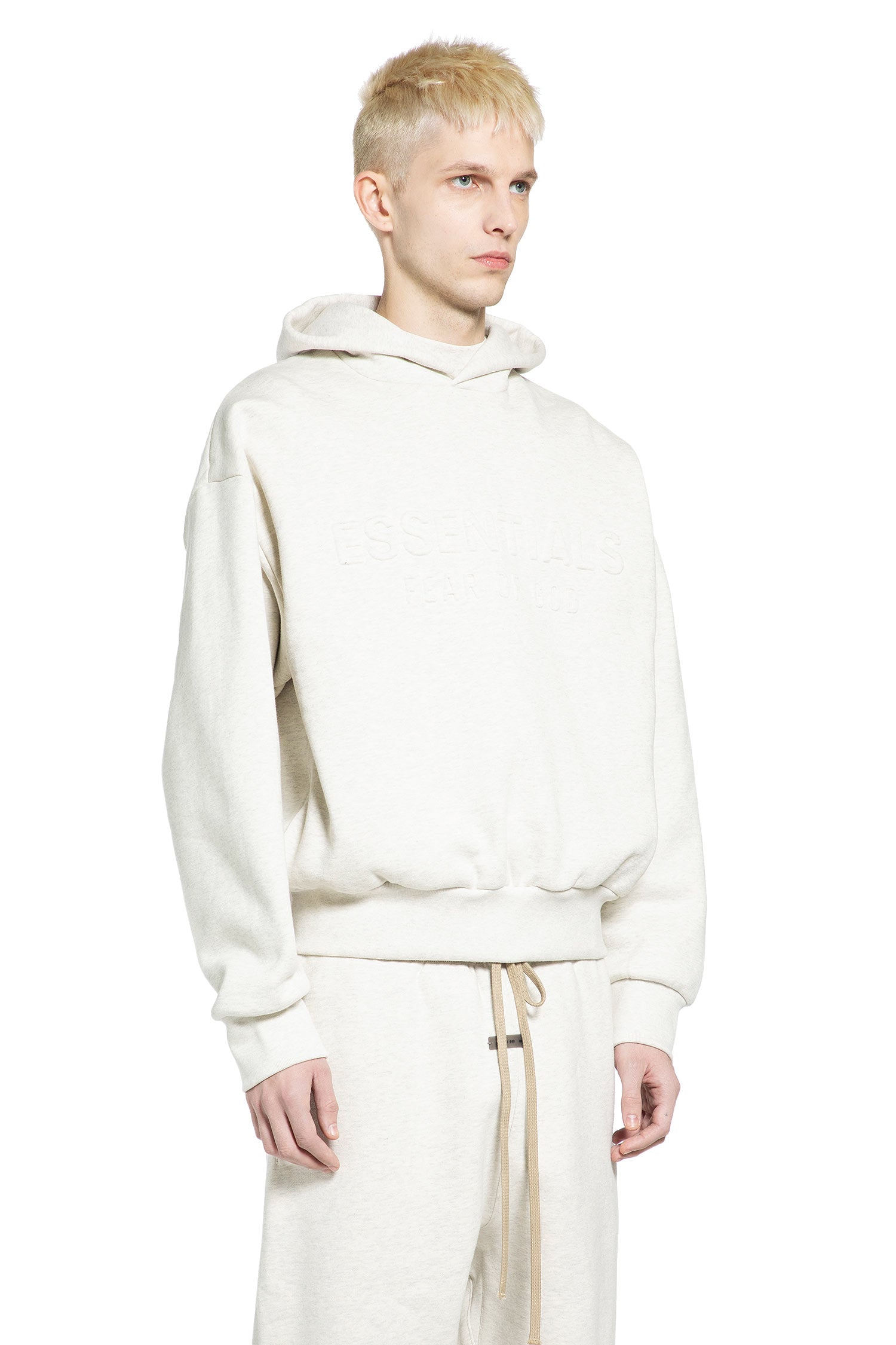 Embossed Essentials Classic Hoodie Fear of god – Гарантія оригінальності – детальний вид - FEAR OF GOD