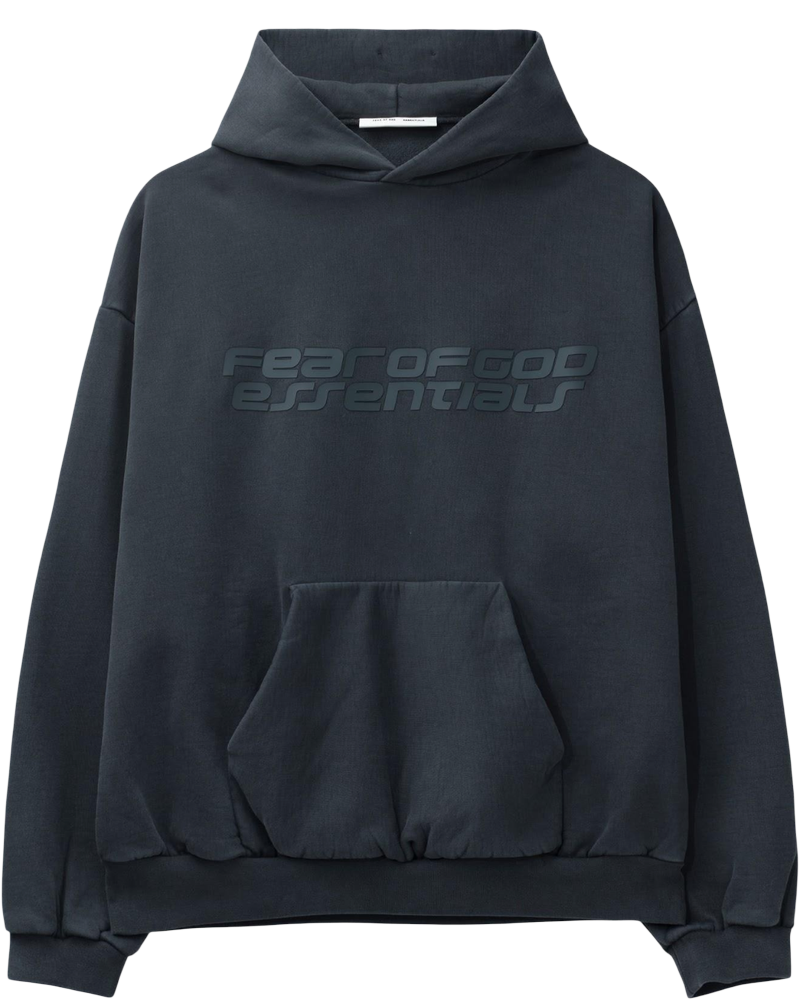 Essentials Vintage Black Heavy Fleece 90s Hoodie Fear of god оригінал – Купити в Україні