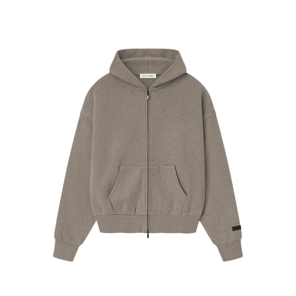 Mens Classic Fit Fleece Zip Up Hoodie Fear of god – Гарантія оригінальності – боковий вид