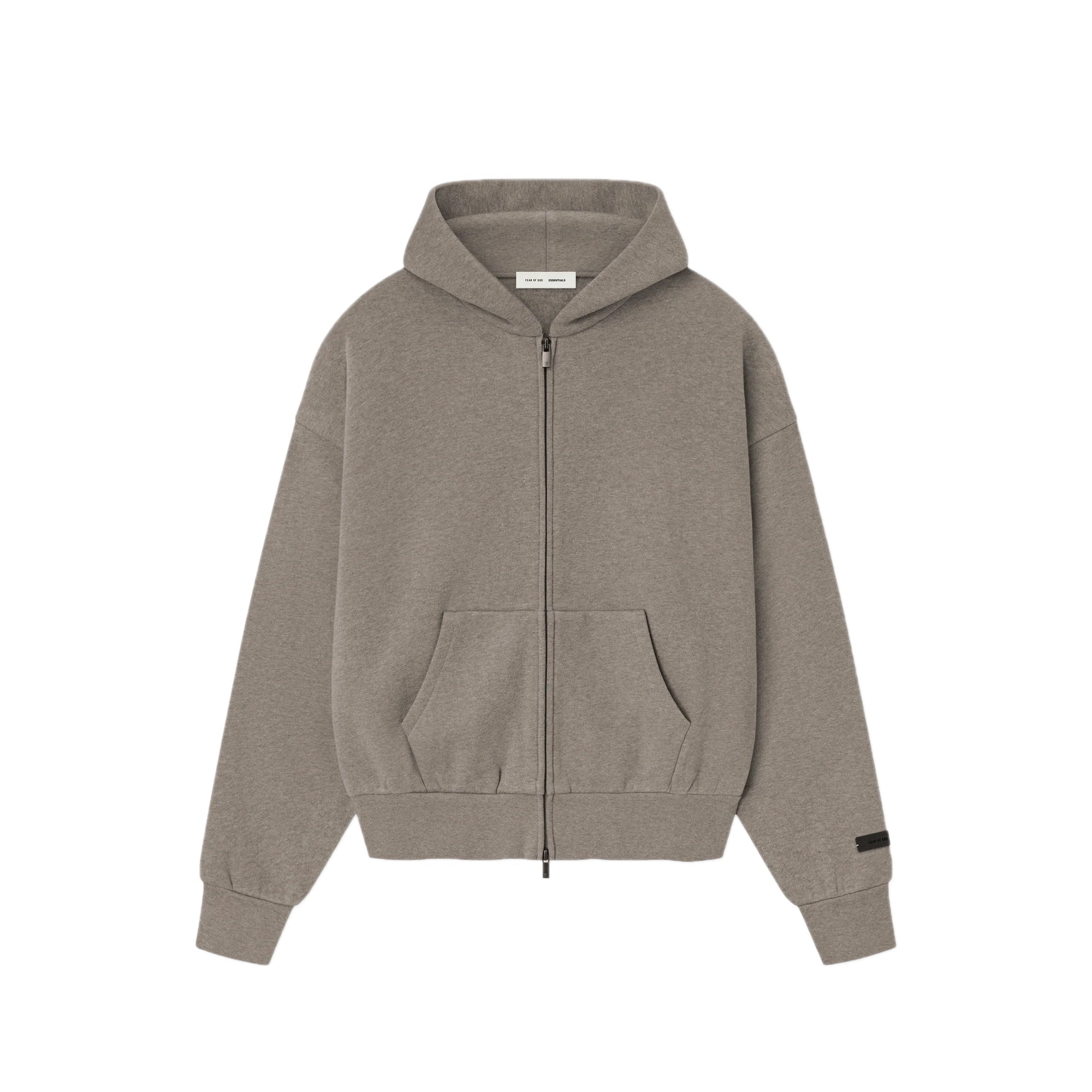 Mens Classic Fit Fleece Zip Up Hoodie Fear of god – Гарантія оригінальності – боковий вид - FEAR OF GOD