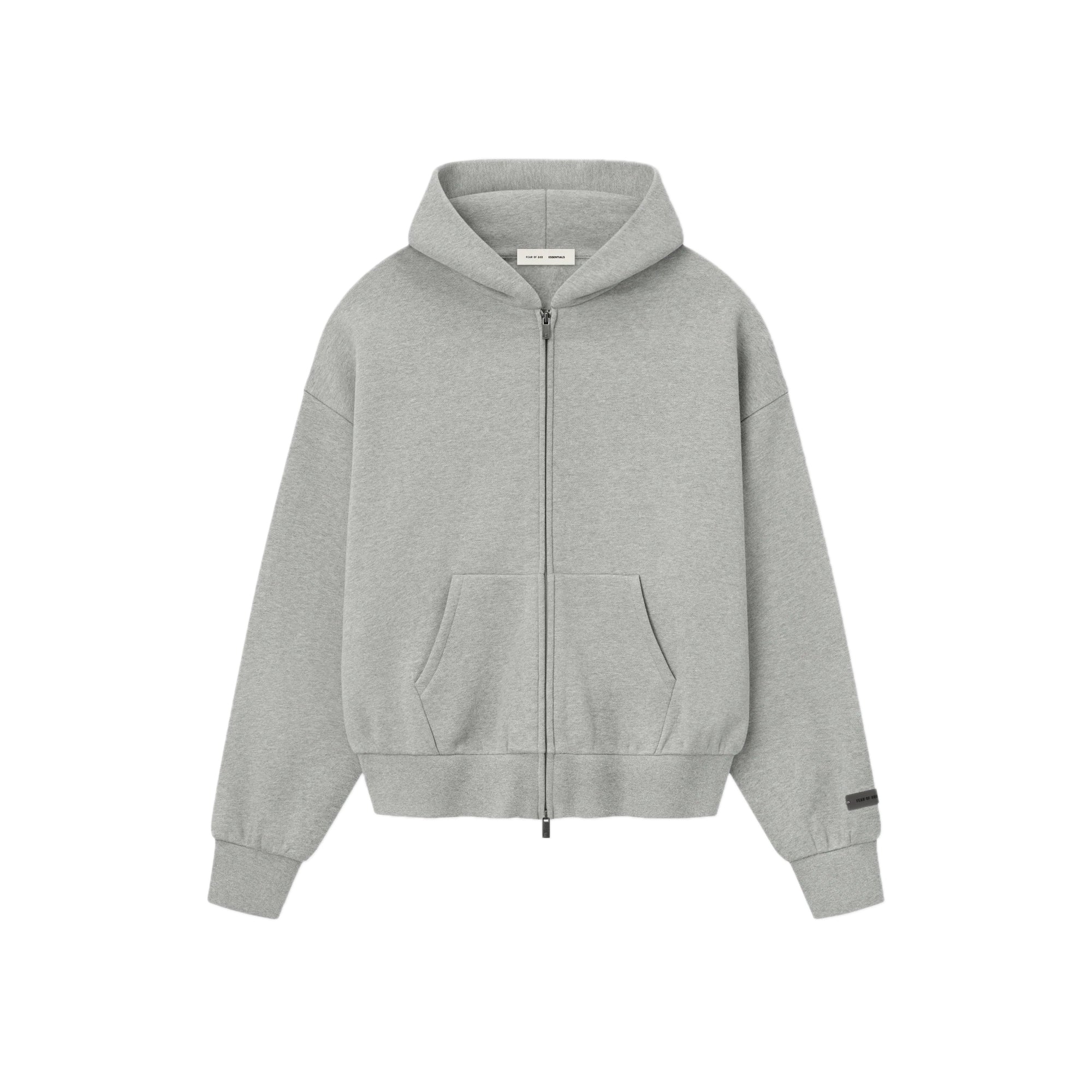Оригінальна ESSENTIALS Mens Classic Fit Fleece Zip-Up Hoodie FEAR OF GOD – боковий вид