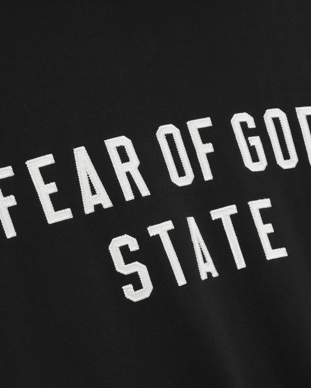 Essentials 90s Fit Fleece Hoodie Jet Black Fear of god оригінал – Купити в Україні – вид ззаду - FEAR OF GOD