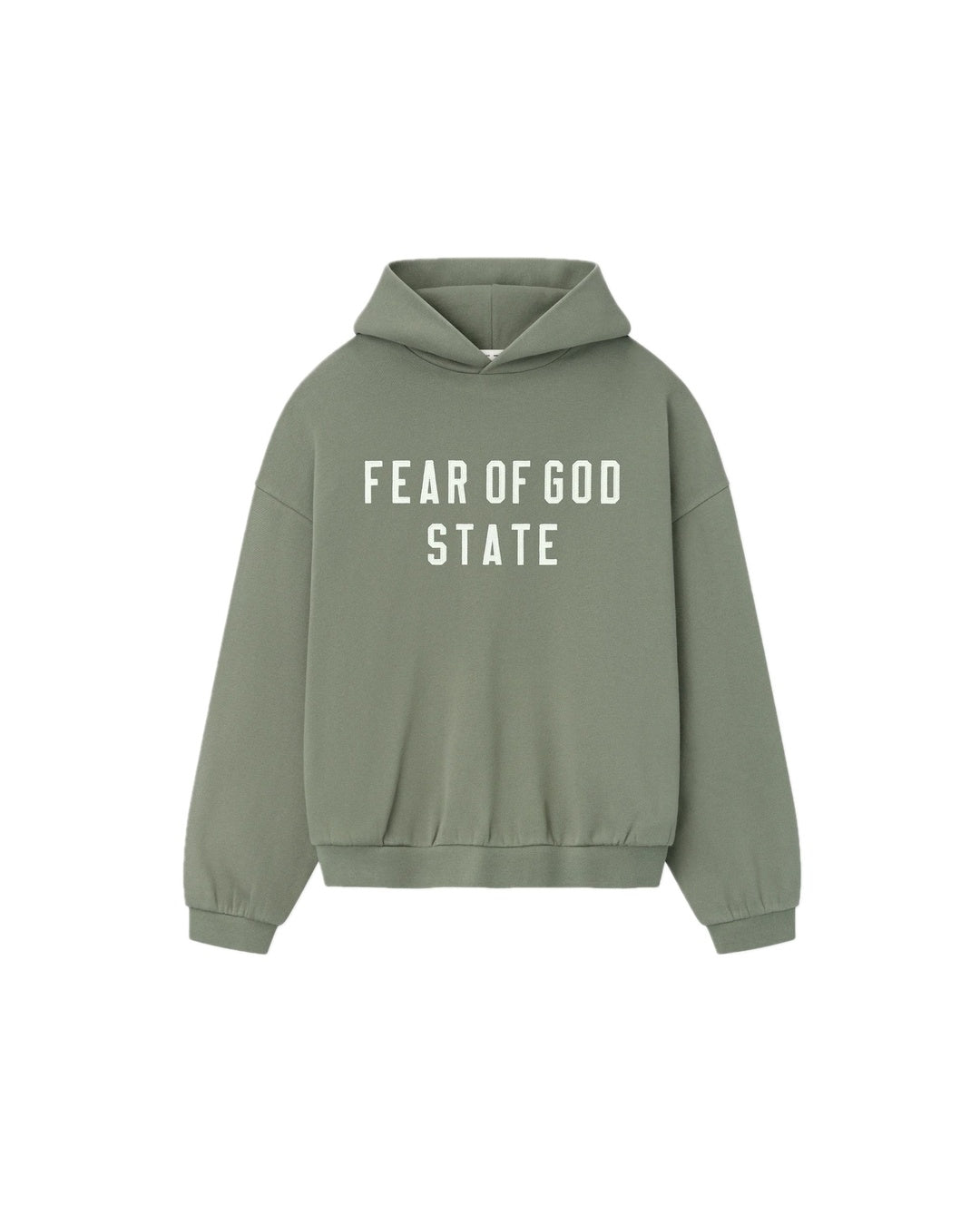 Essentials 90s Fit Fleece Hoodie Moss Fear of god оригінал – Купити в Україні – боковий вид