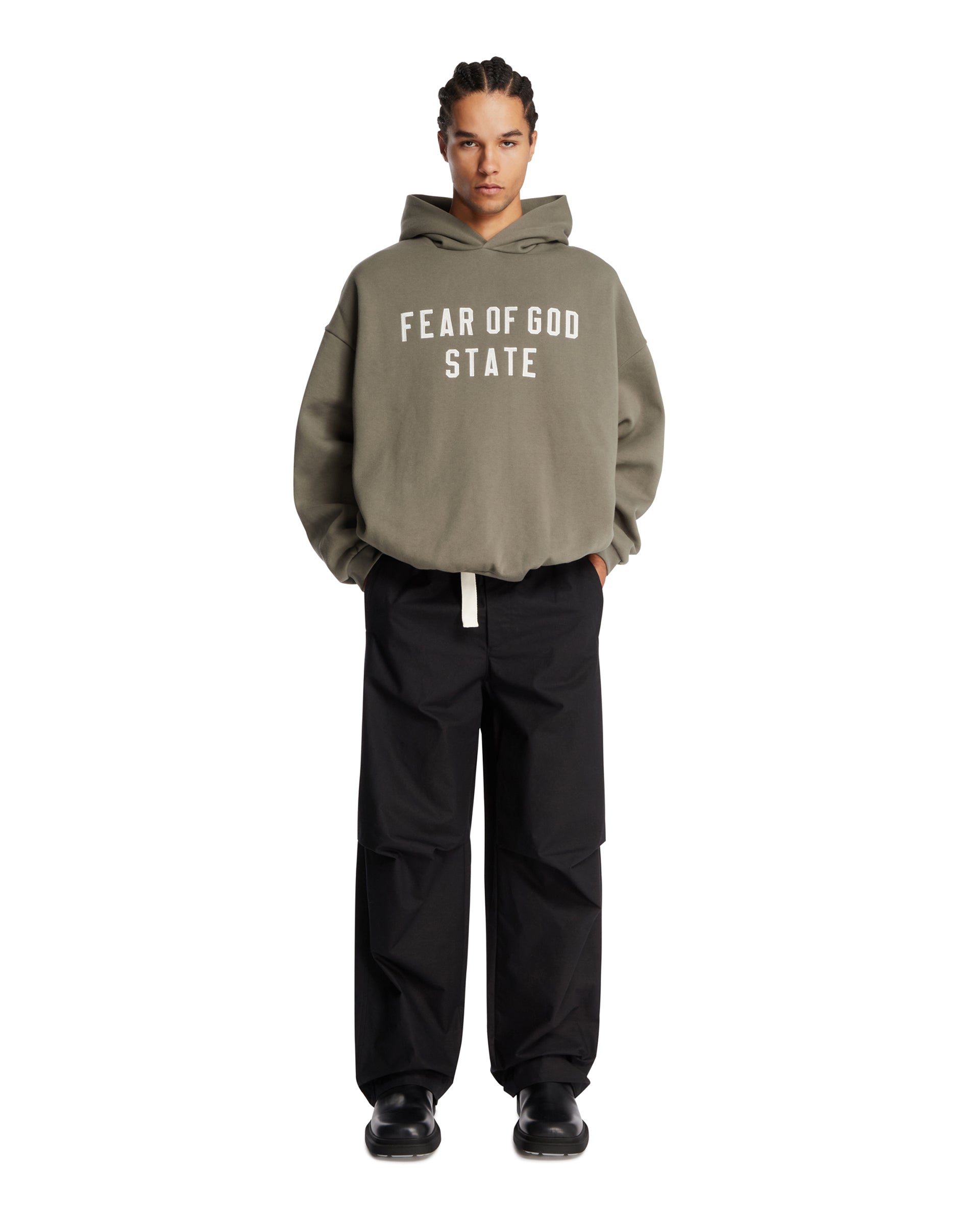 Green 90s Hoodie Fear of god – Гарантія оригінальності – детальний вид - FEAR OF GOD