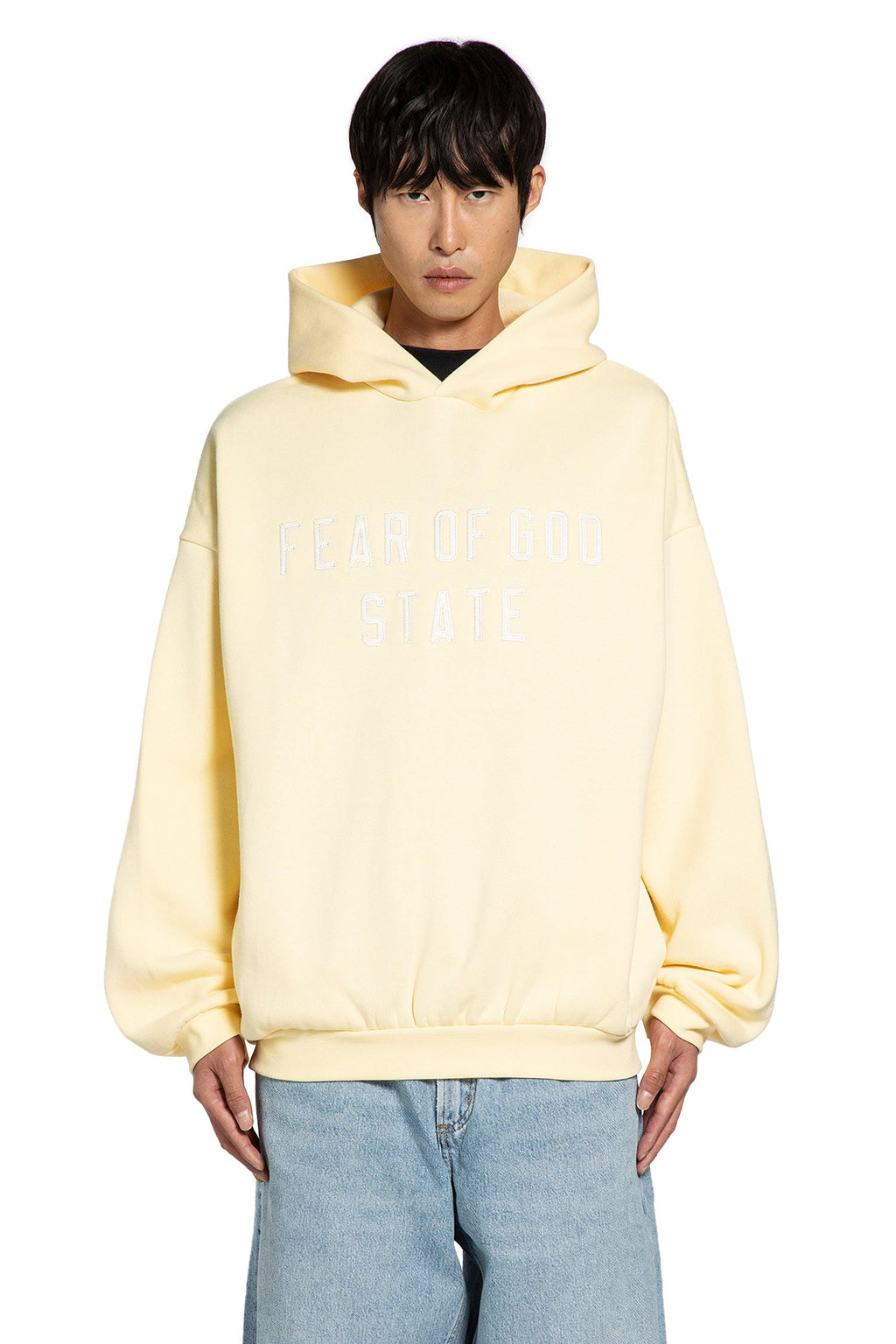 90s Fleece Hoodie Sweatshirt Fear of god – Гарантія оригінальності – вид ззаду