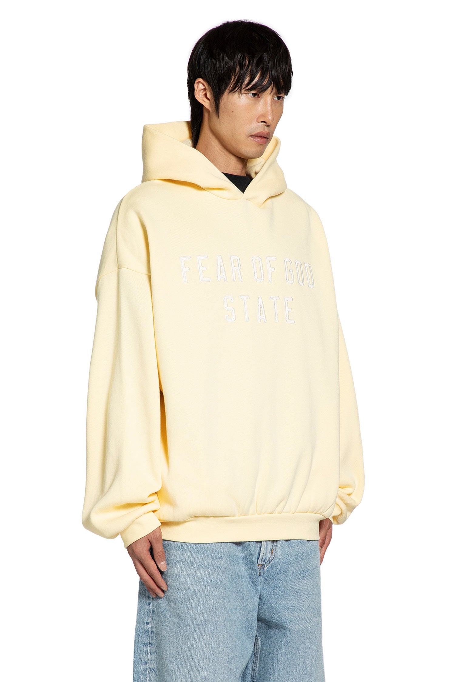 90s Fleece Hoodie Sweatshirt Fear of god – Гарантія оригінальності – детальний вид - FEAR OF GOD