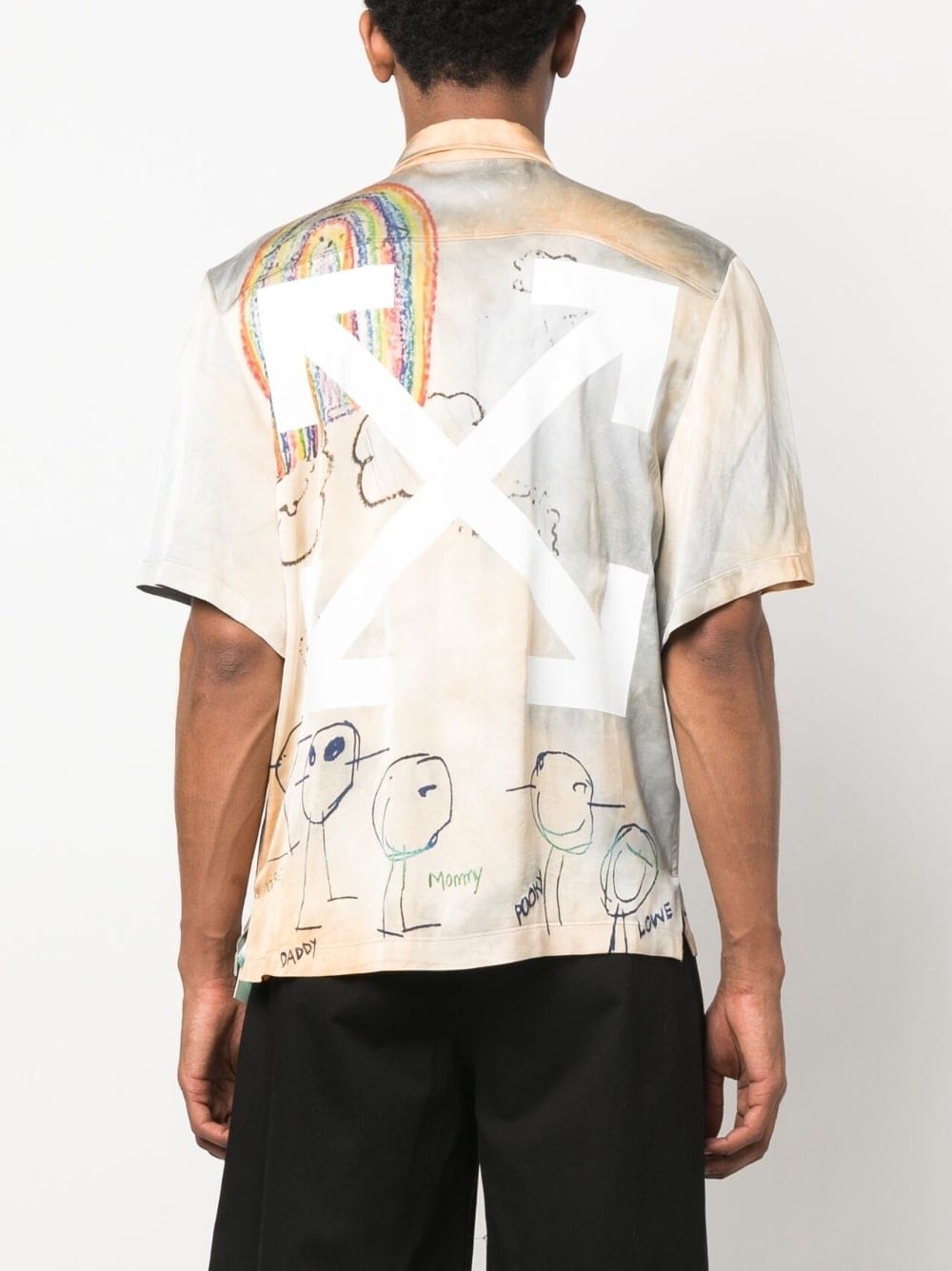 Cartoon-Print Short-Sleeved Shirt Off-white оригінал – Купити в Україні – детальний вид