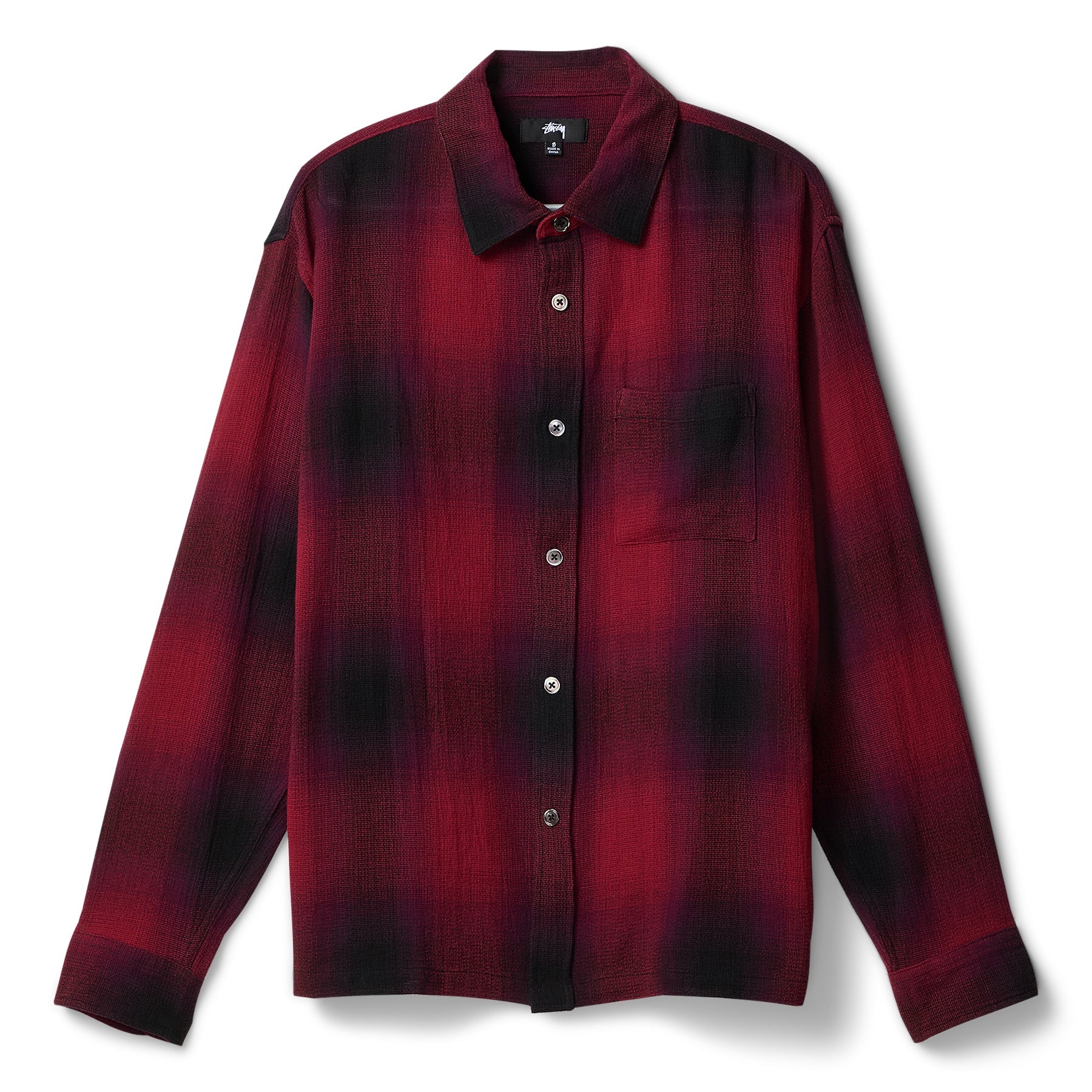 Loose Weave Plaid Shirt Stussy – Гарантія оригінальності – боковий вид