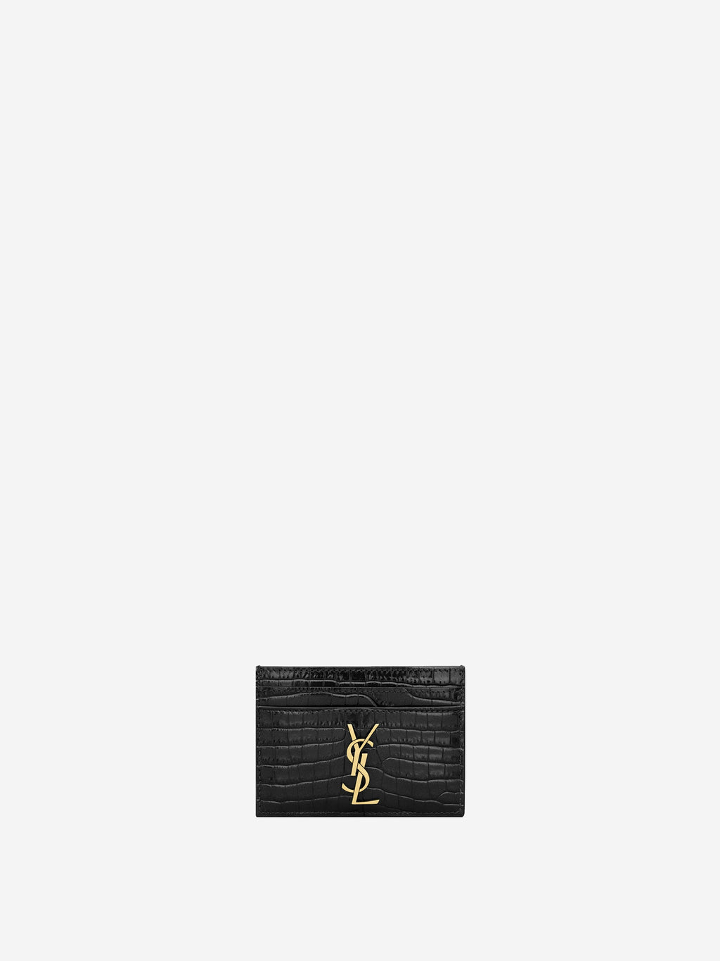 Crocodile Skin Card Holder Saint laurent оригінал – Купити в Україні – боковий вид