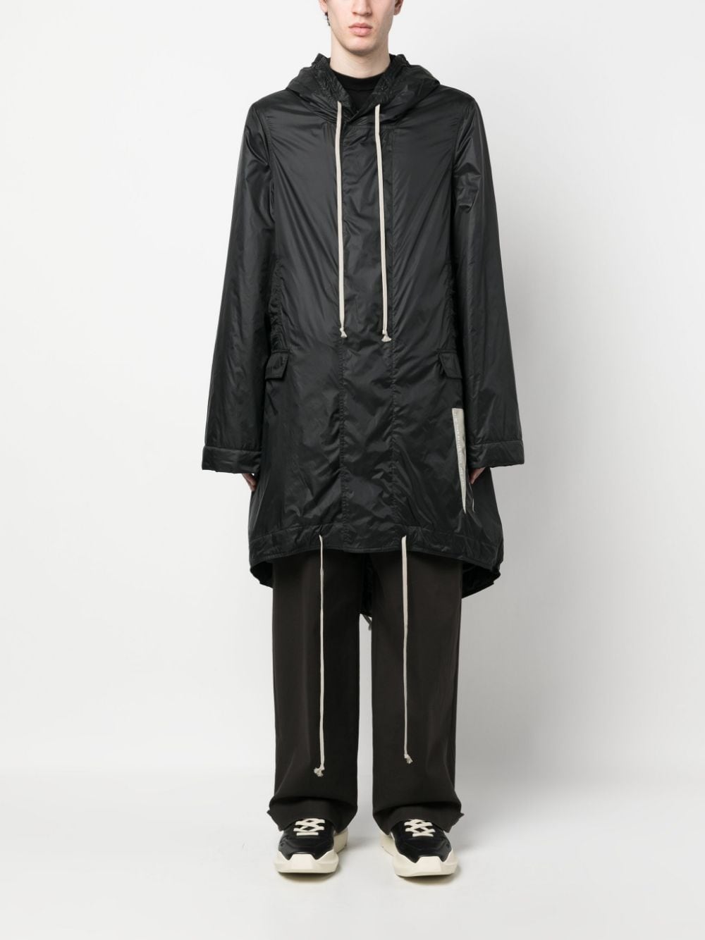 Оригінальна Fishtail Hooded Raincoat Rick owens – вид ззаду