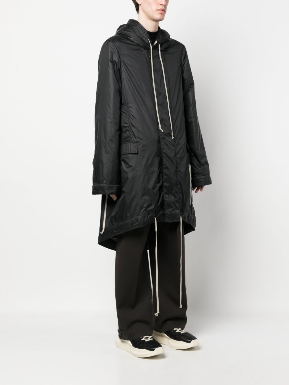 Оригінальна Fishtail Hooded Raincoat Rick owens – детальний вид