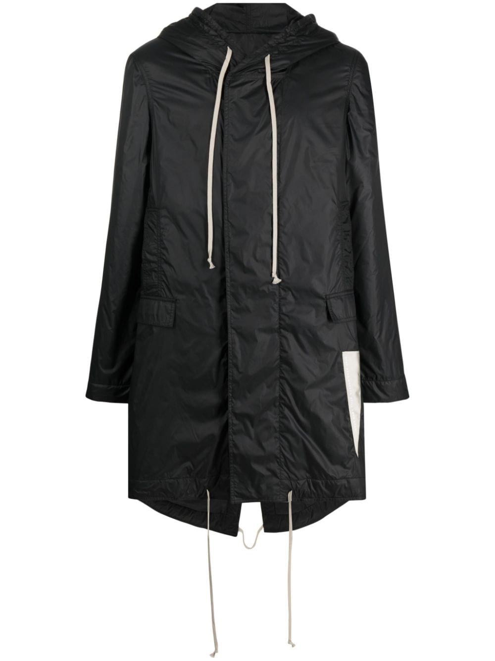 Оригінальна Fishtail Hooded Raincoat Rick owens – боковий вид