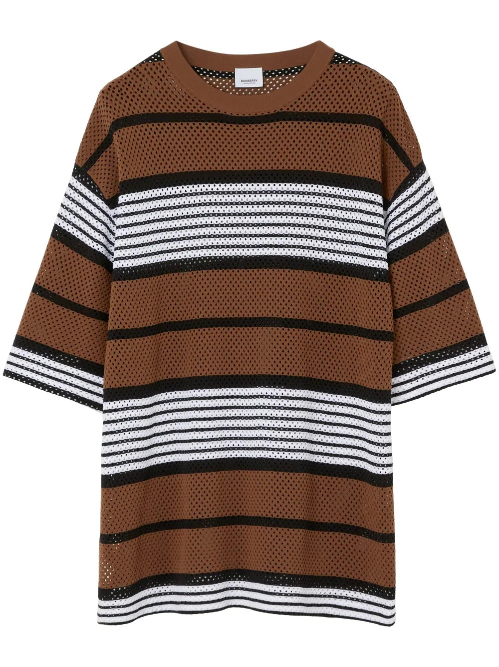 Stripe-Print Oversized T-Shirt Burberry оригінал – Купити в Україні – боковий вид