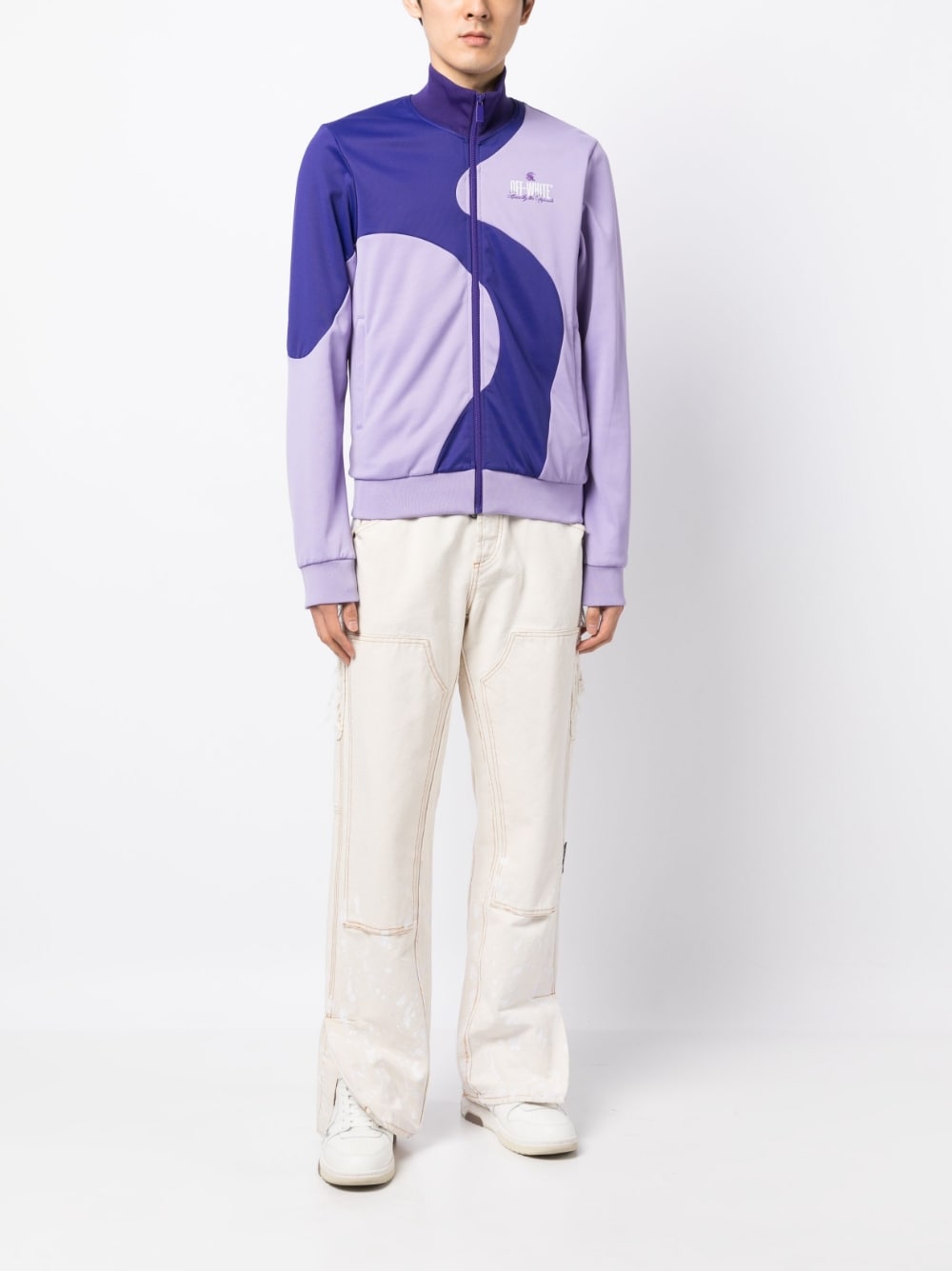 Colour-Block Track Jacket Off-white – Гарантія оригінальності – вид ззаду